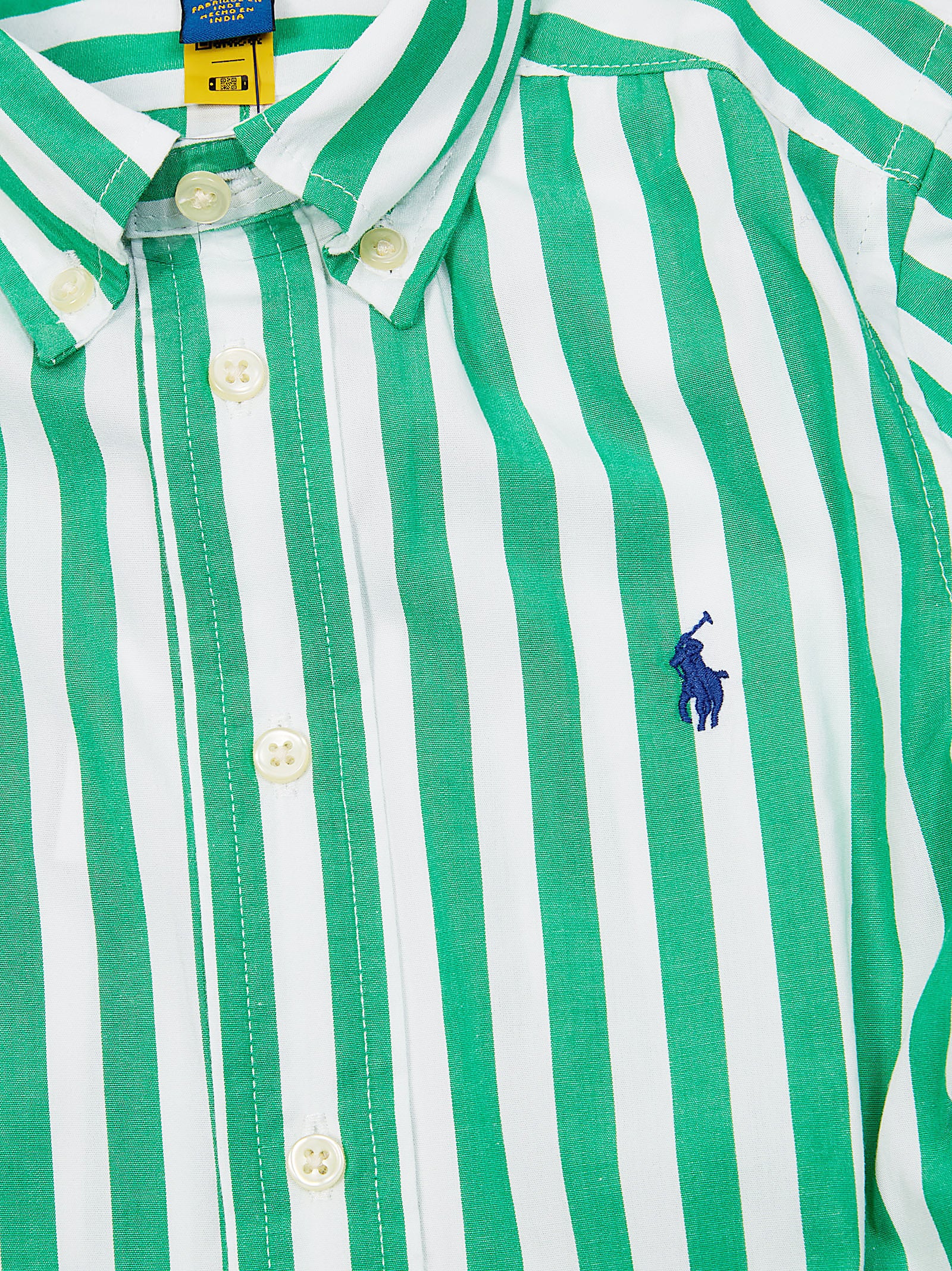 POLO RALPH LAUREN Mini Button-Down Shirt with Contrast Embroidery