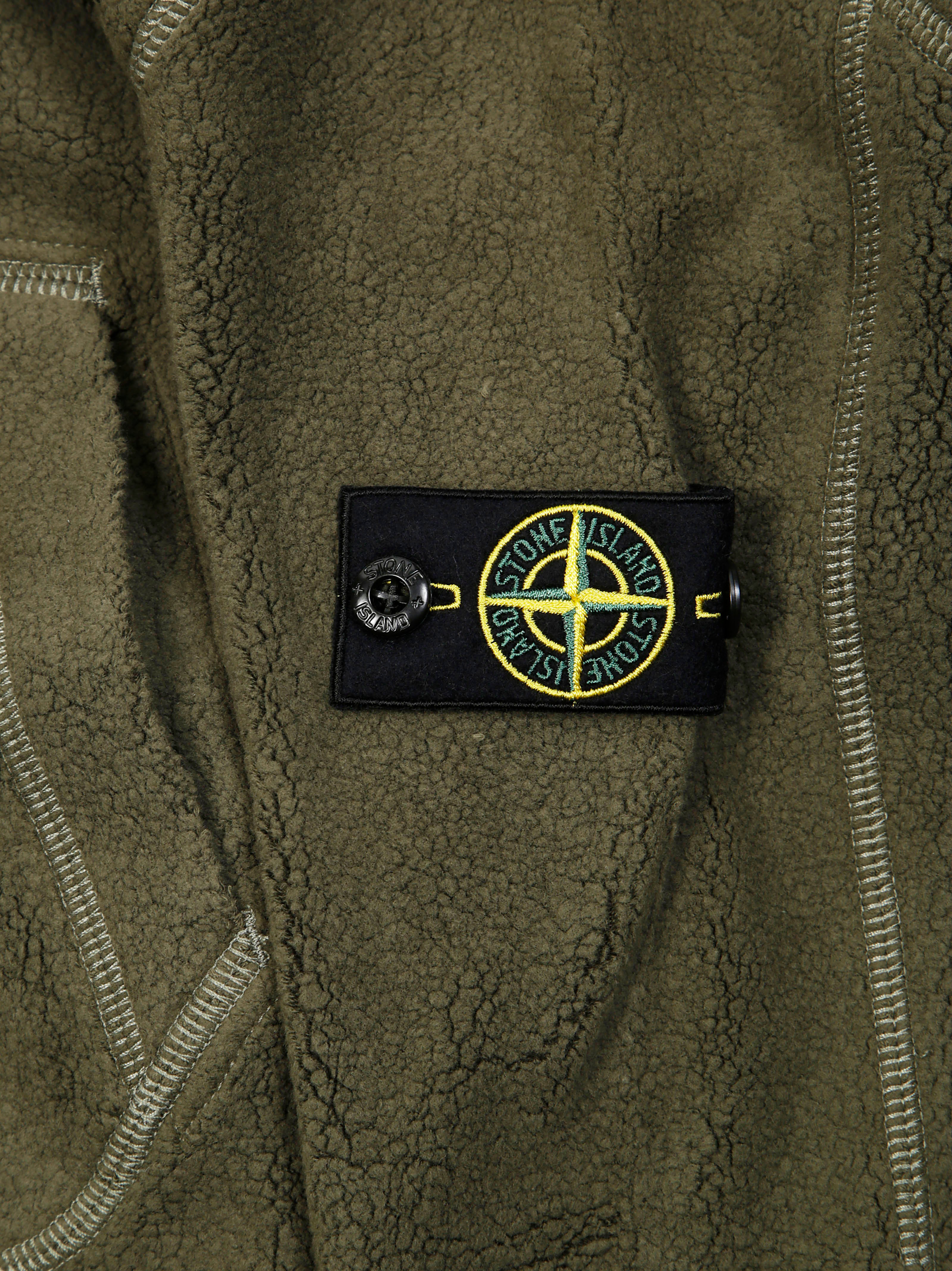 STONE ISLAND Mini Zip-Up Sweatshirt with Logo Badge