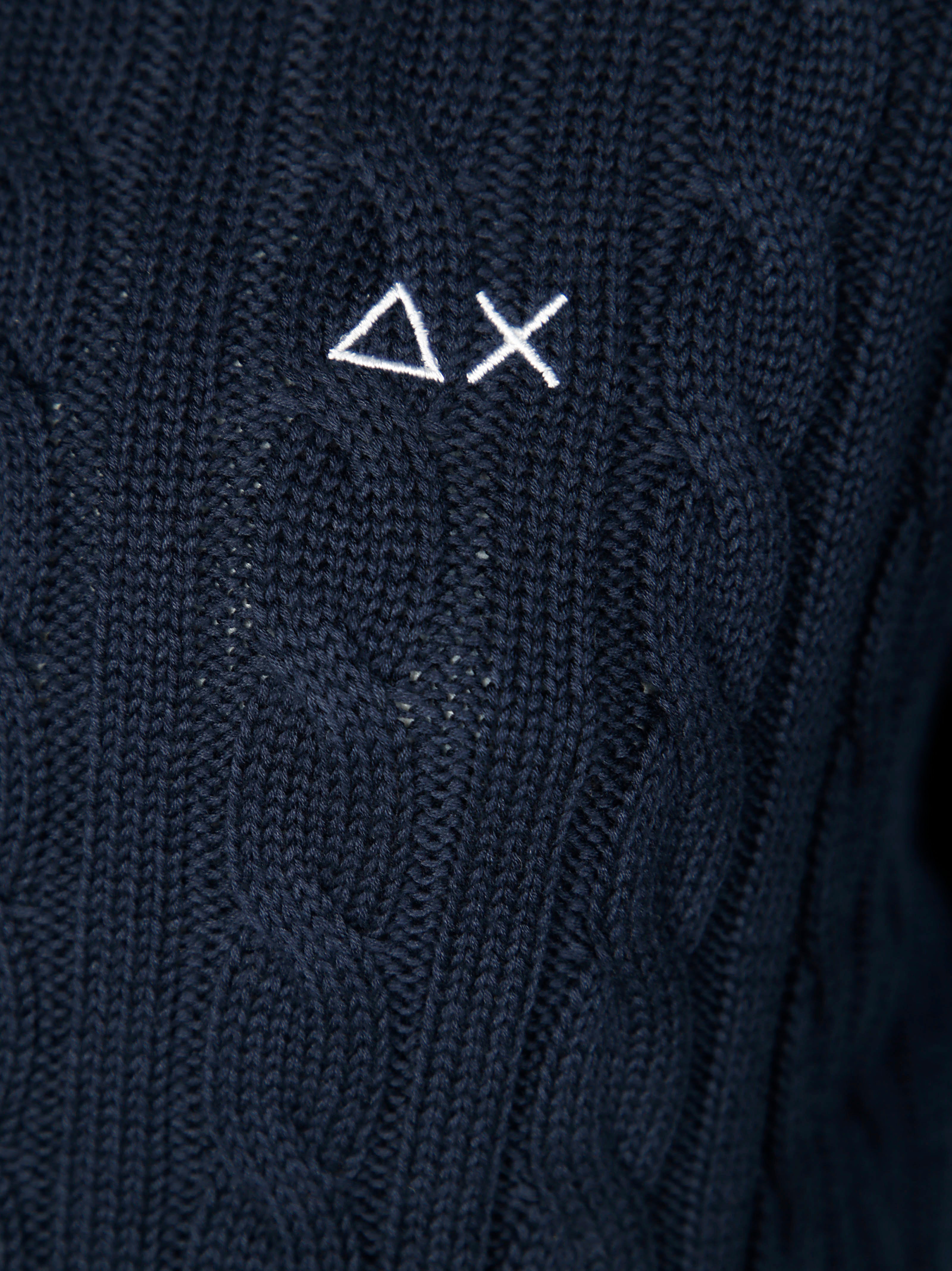 SUN 68 Men's Cable Knit Crewneck Sweater