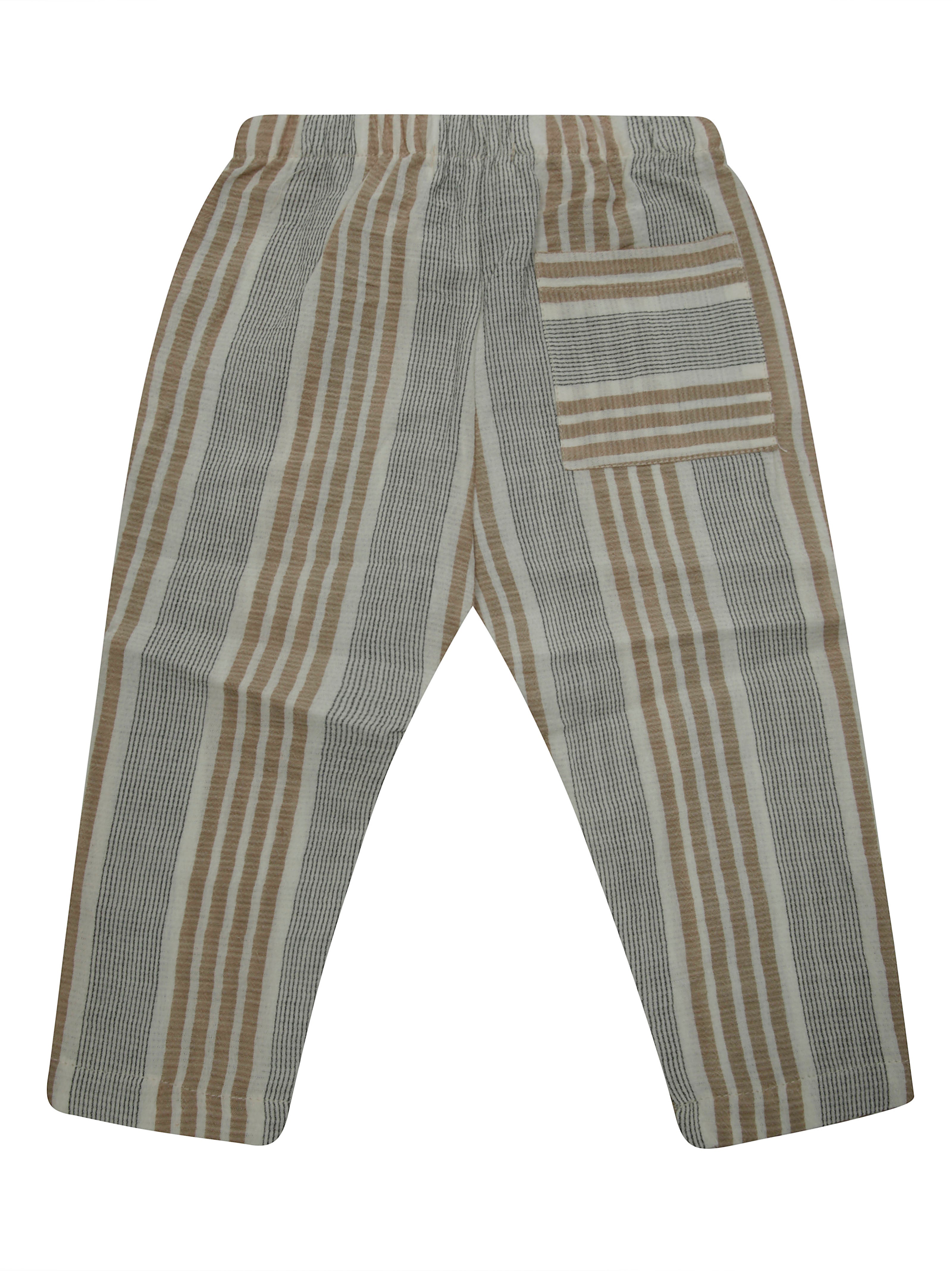 1+IN THE FAMILY Striped Trousers with Drawstring for Kids