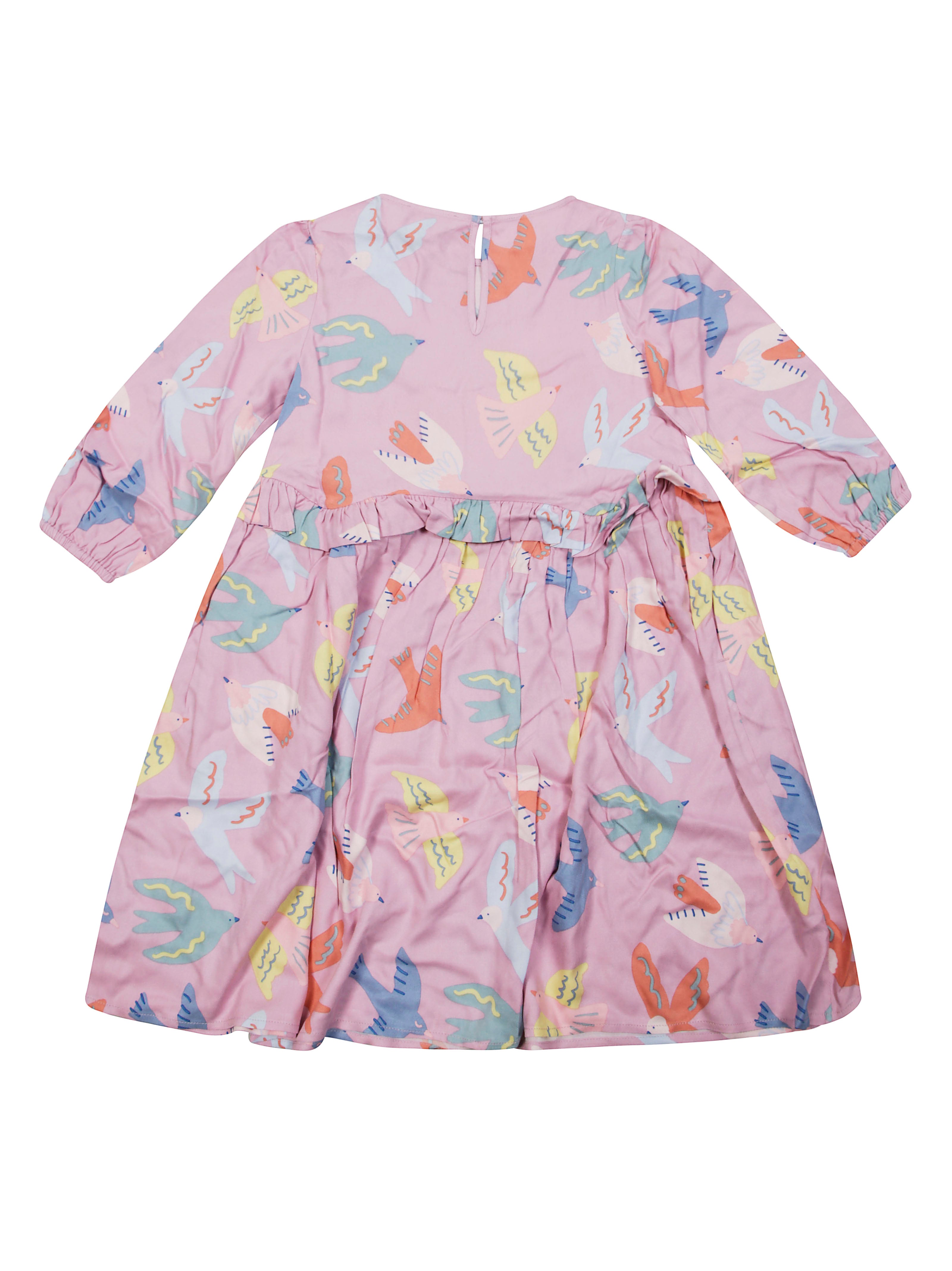 STELLA MC CARTNEY JUNIOR Mini All-Over Bird Print Dress
