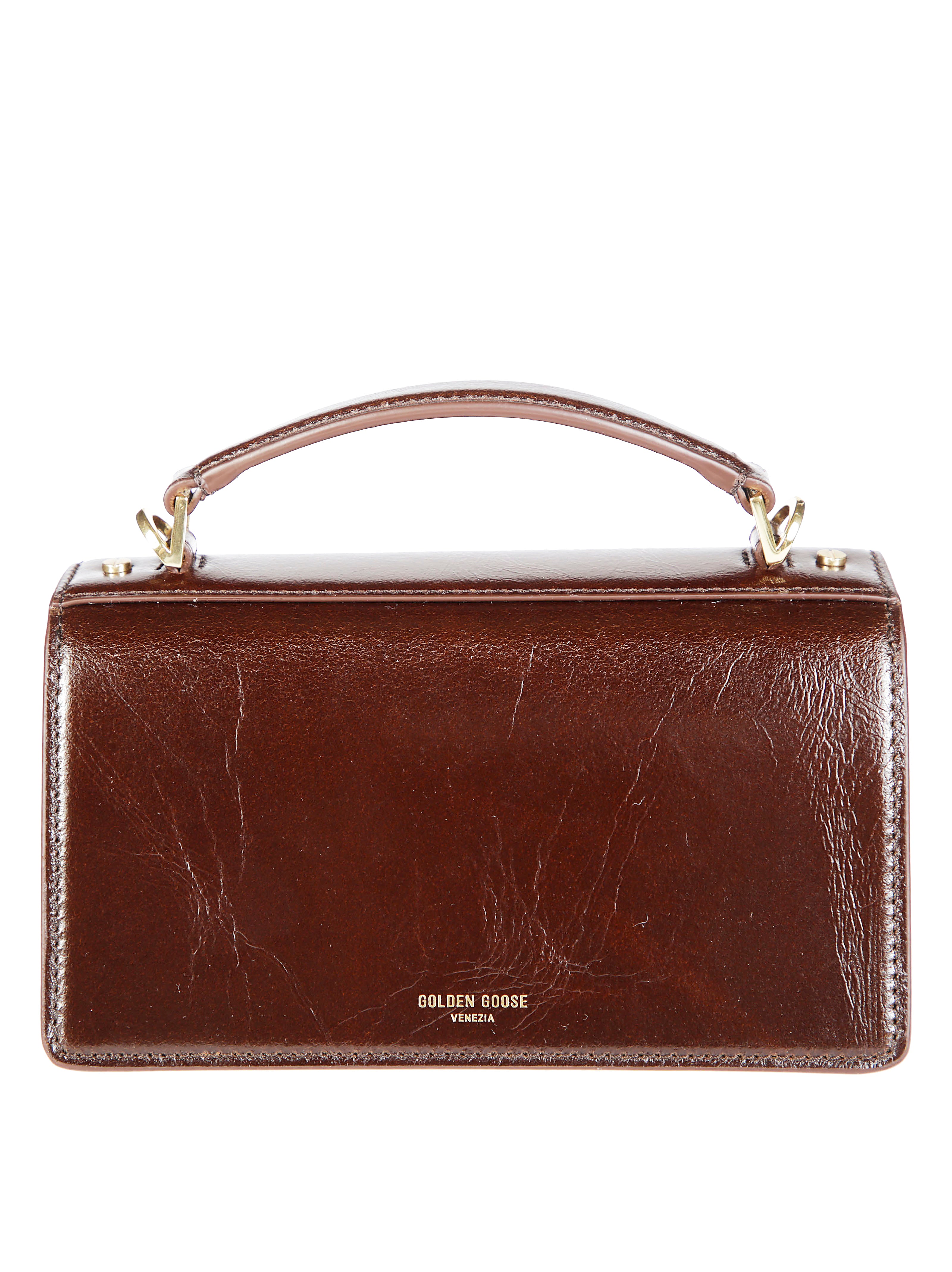 GOLDEN GOOSE Mini Handheld Bag with Gold Accents