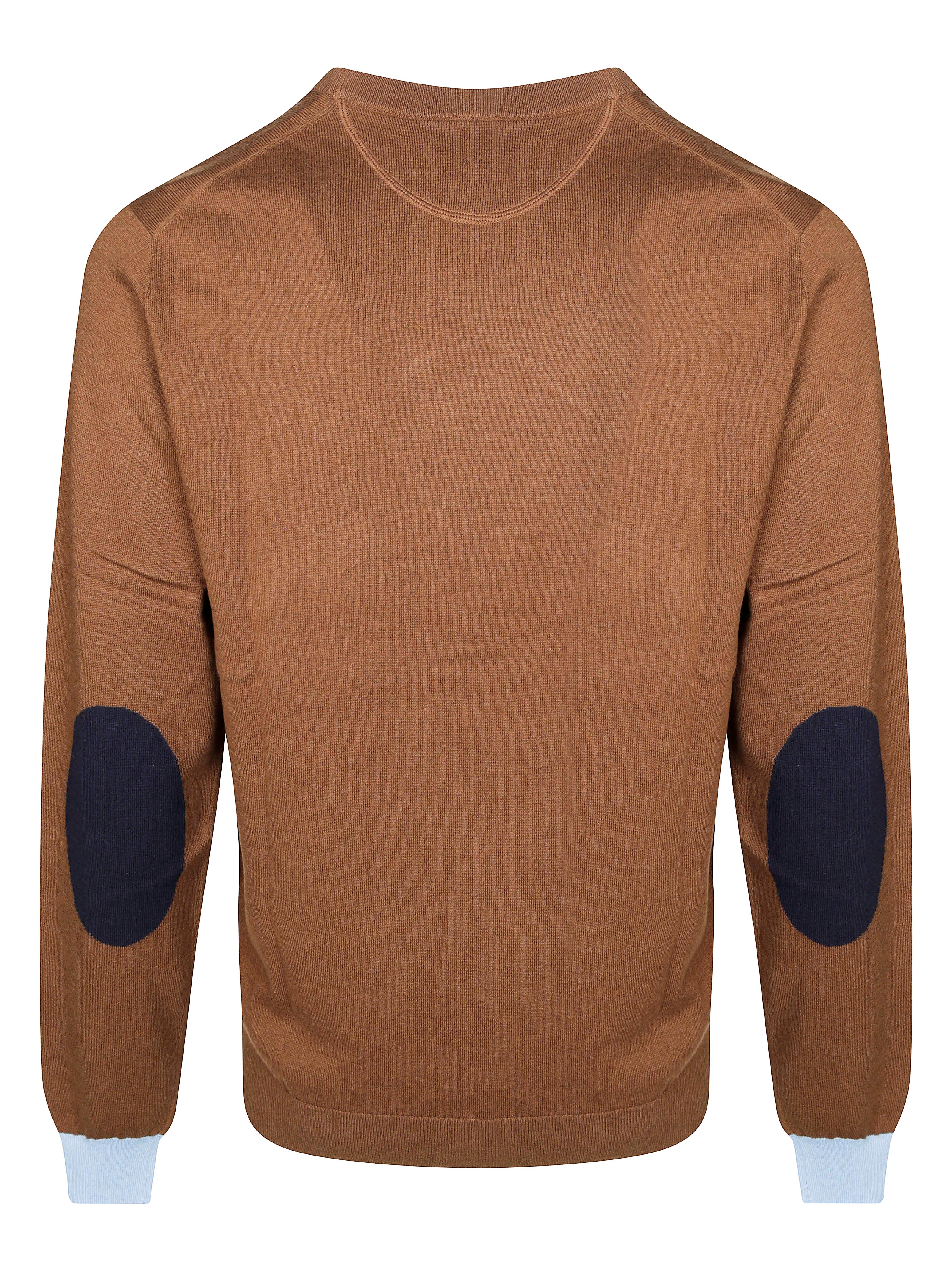 SUN 68 Classic Crewneck Sweater with Contrast Patches for Women