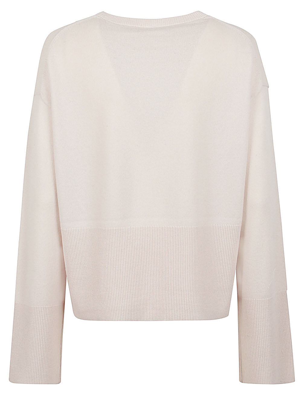 CT PLAGE Cashmere Crew Neck Sweater with Side Slits for Women
