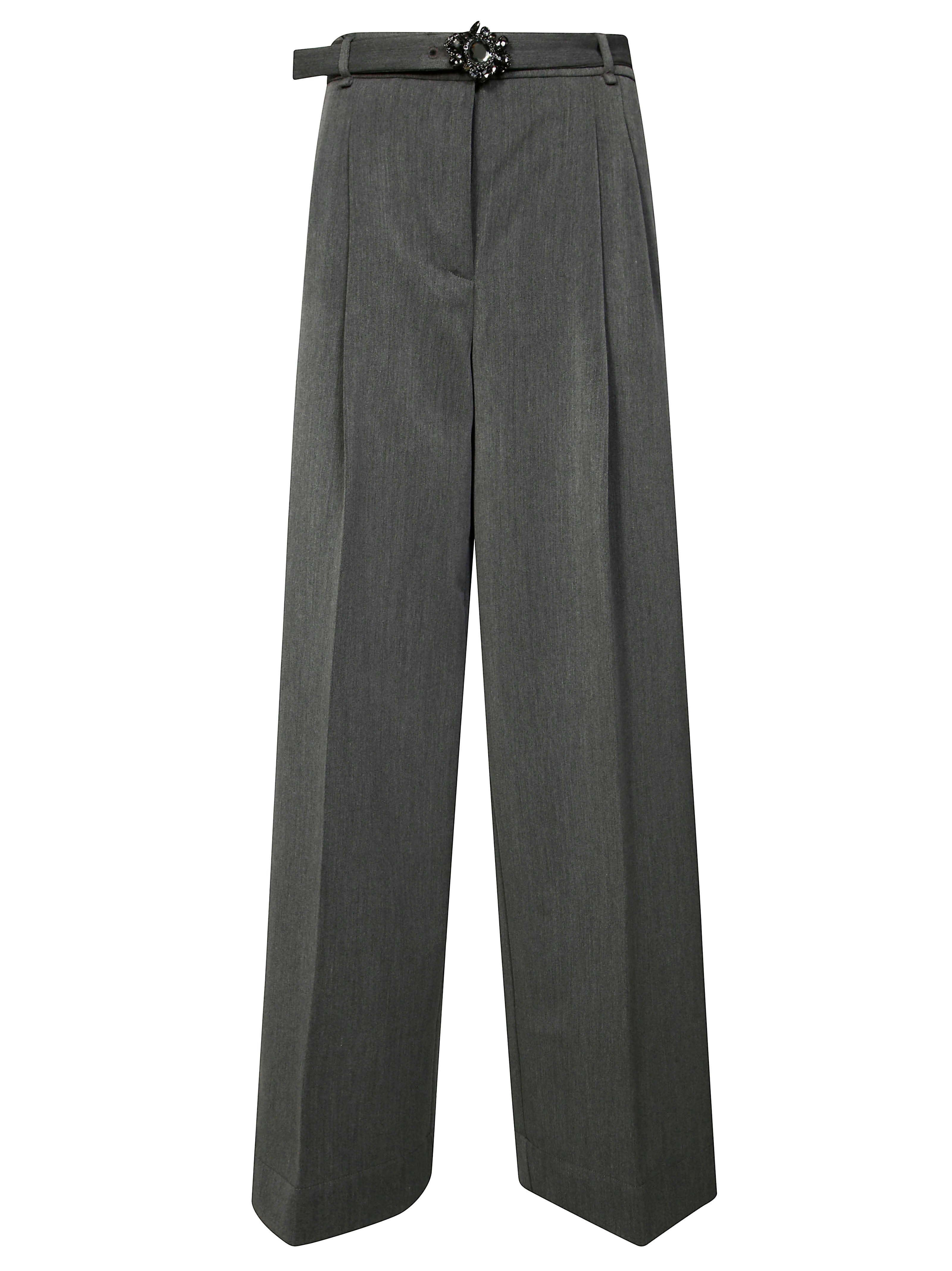 LIUJO Stylish Wool Trousers with Belt for Men