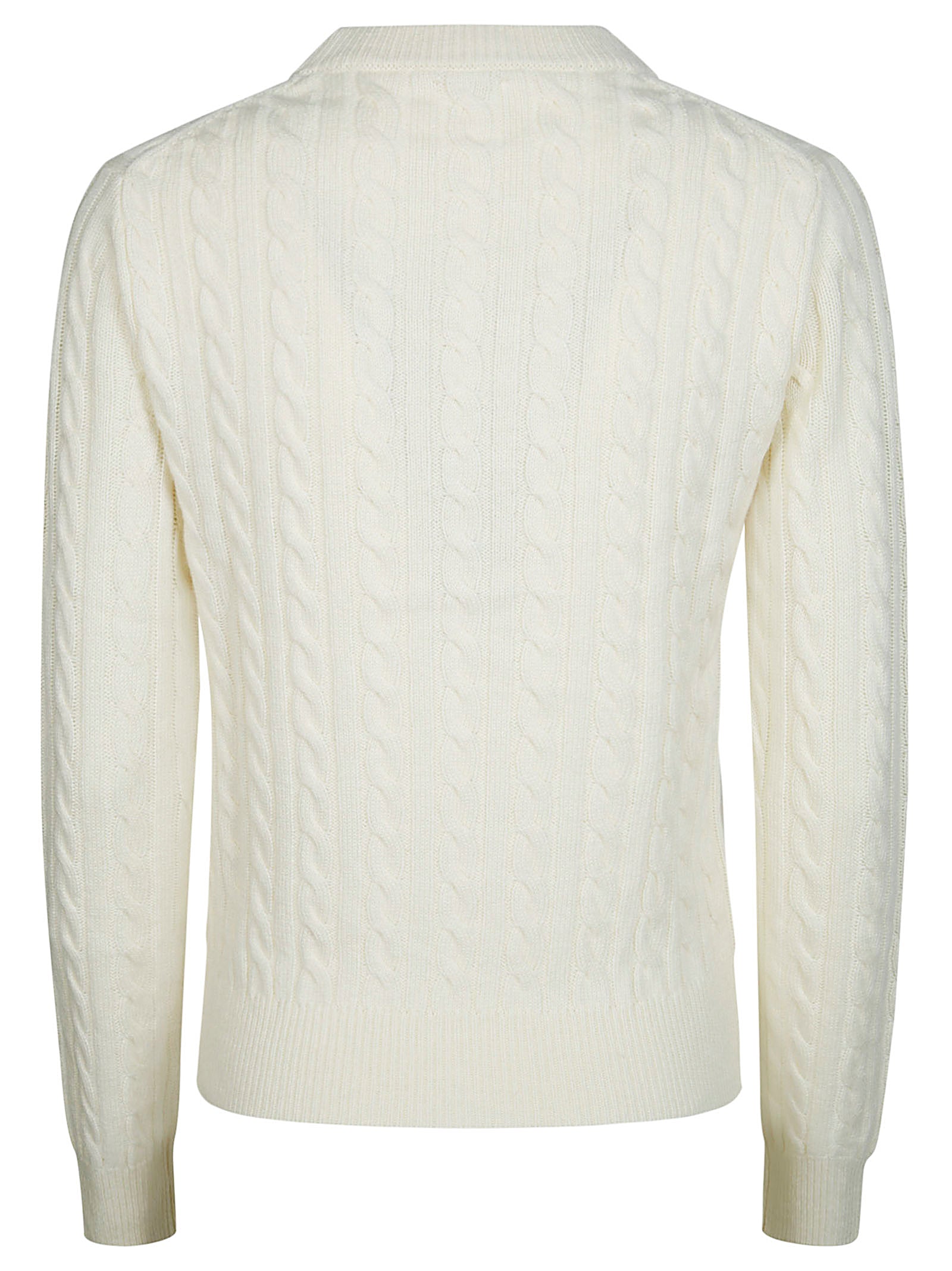 SUN 68 Men's Round Neck Cable Knit Sweater