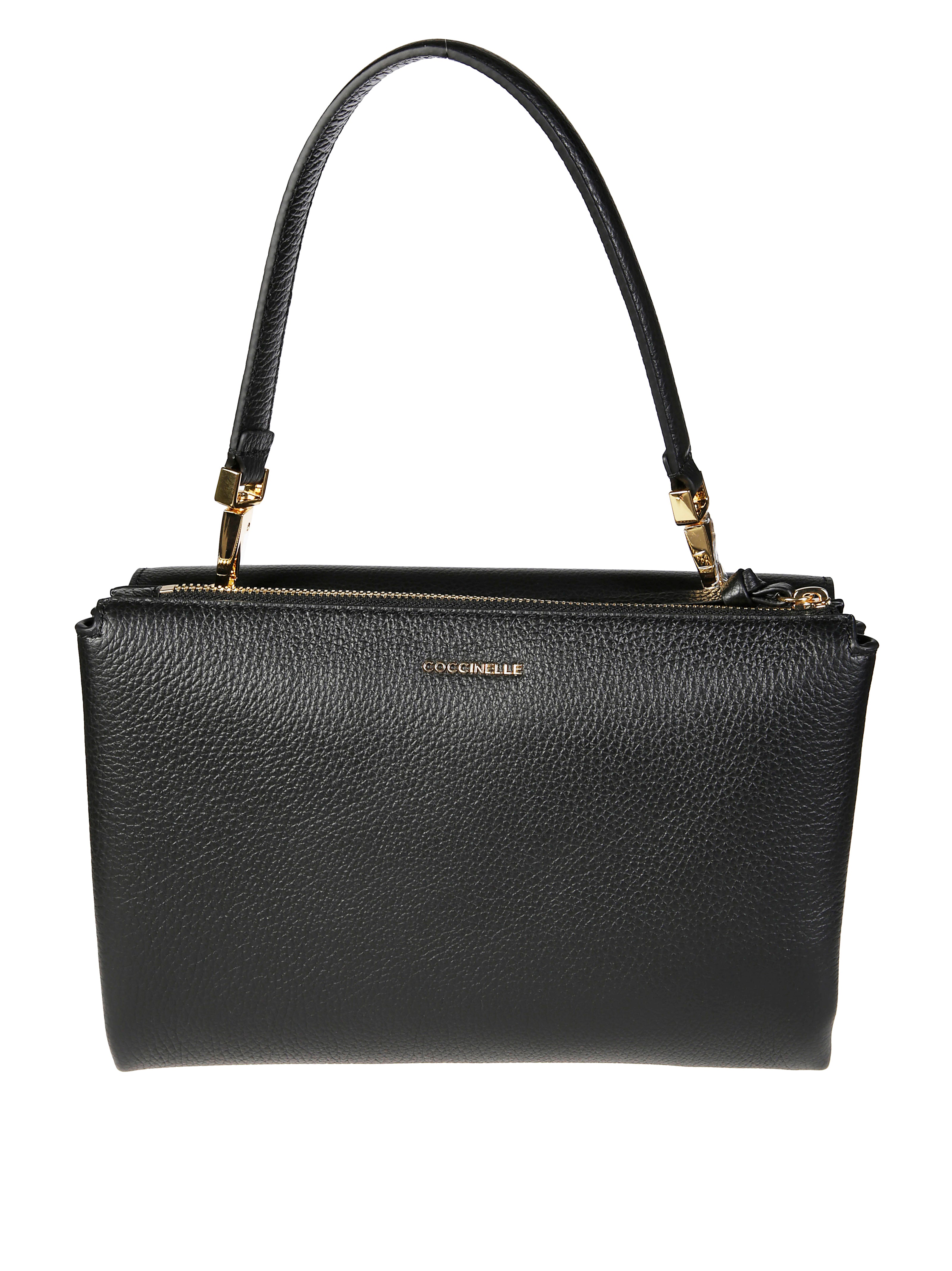 COCCINELLE Men's Handbag with Dual Zip Compartments and Adjustable Strap