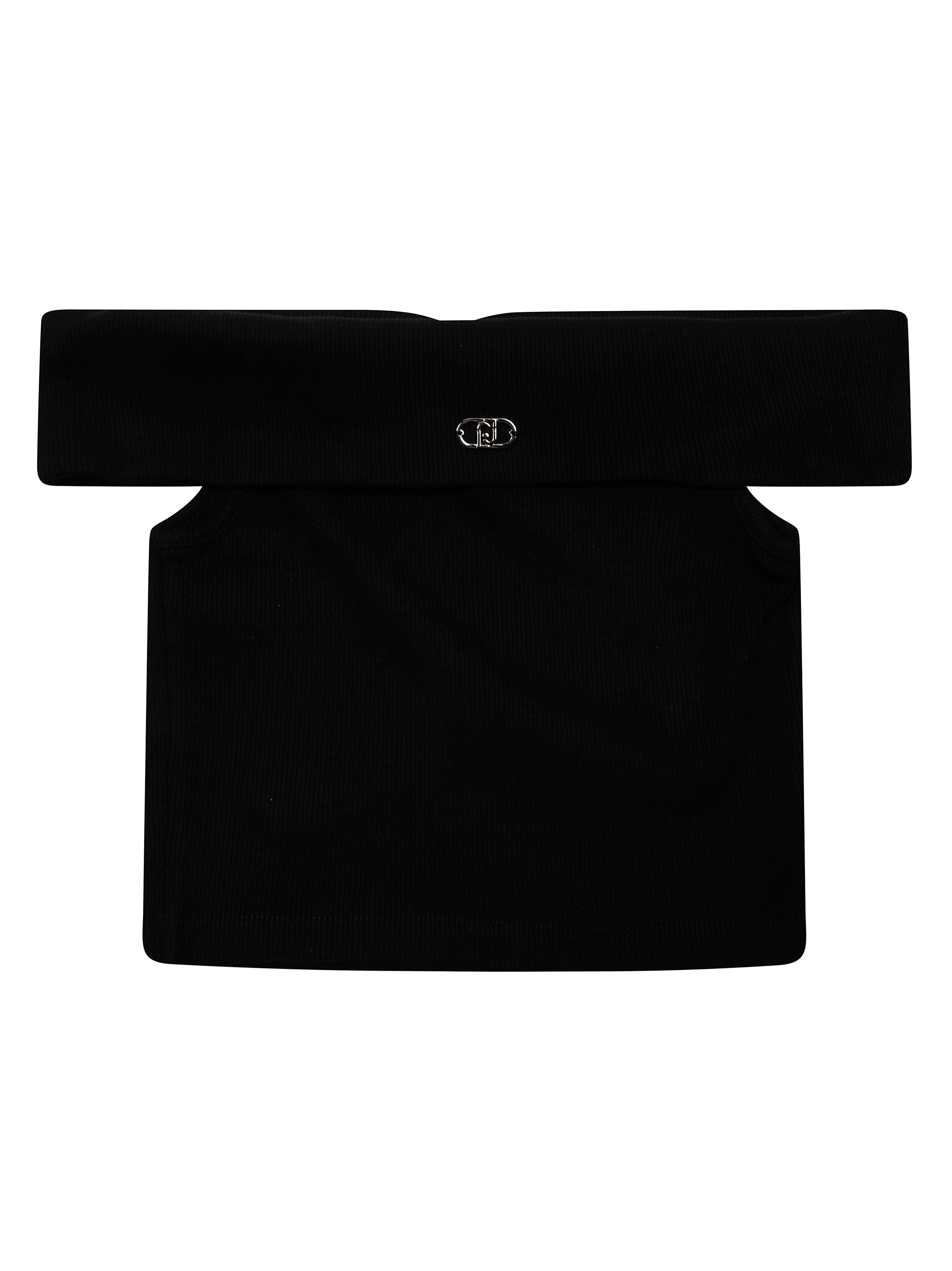 LIU JO KIDS Mini Short Sleeve Open Shoulder Top