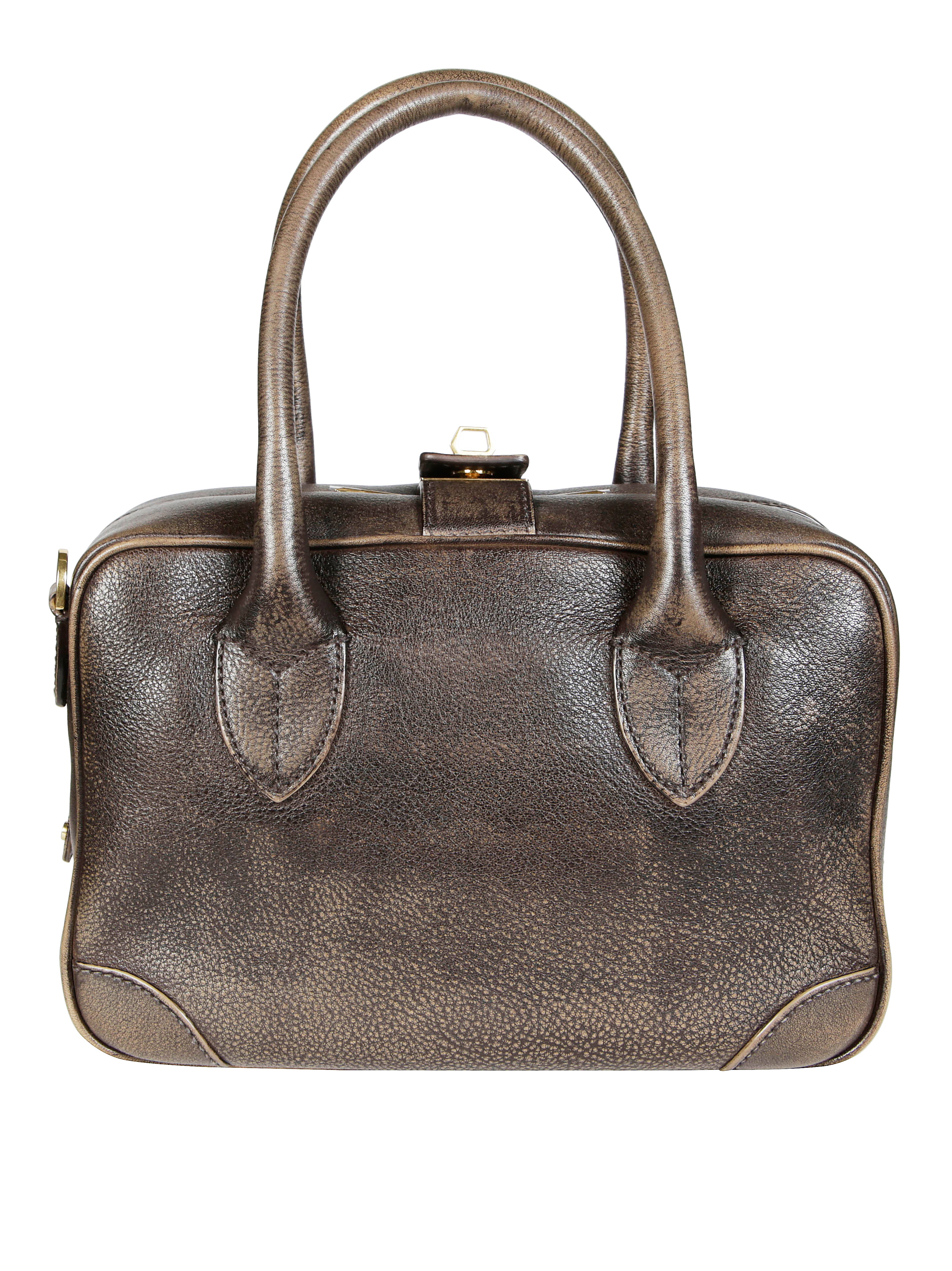 GOLDEN GOOSE Double Closure Mini Handbag with Key and Logo Detail