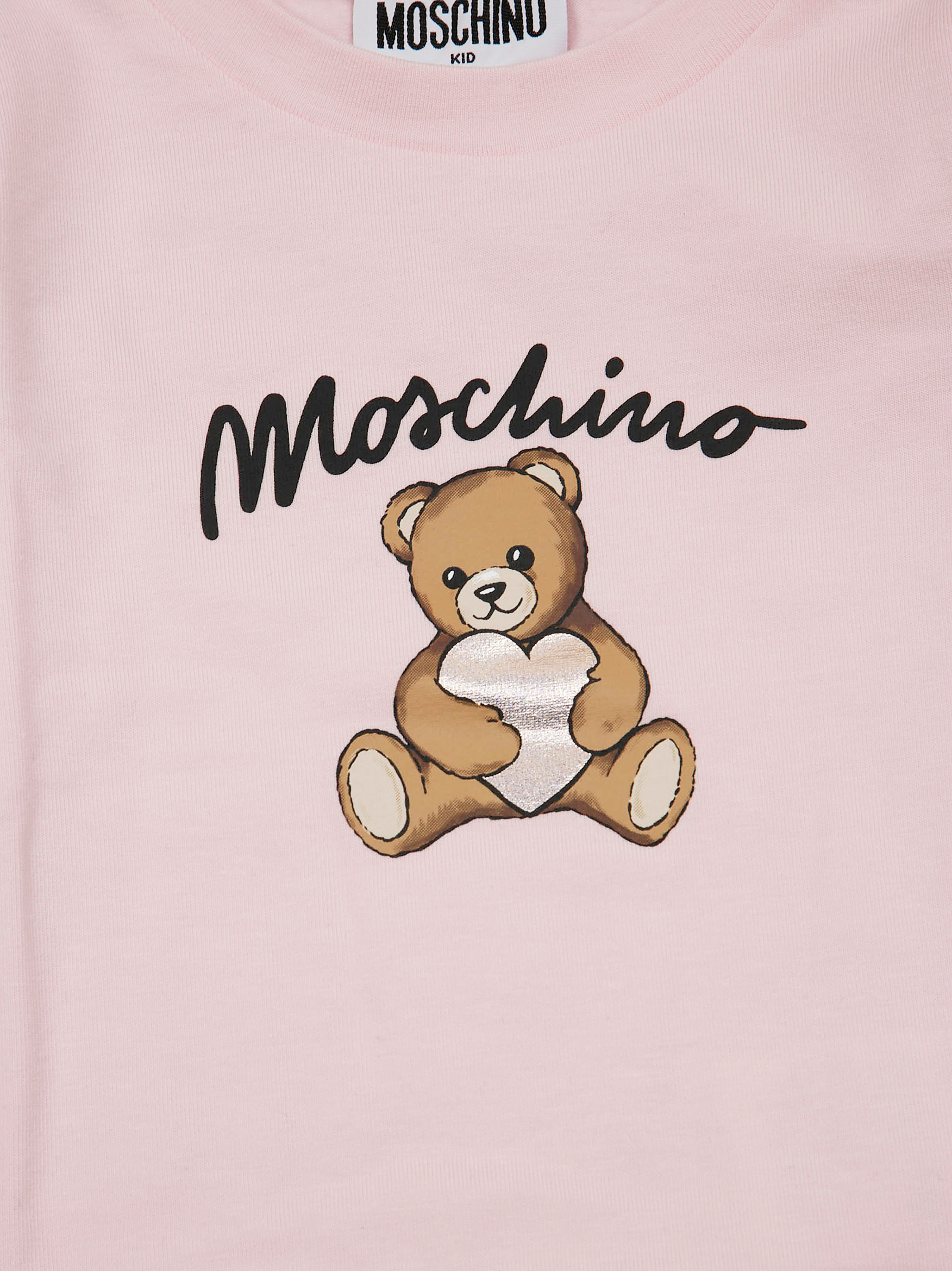 MOSCHINO KIDS Mini Long Sleeve T-Shirt with Toy and Heart