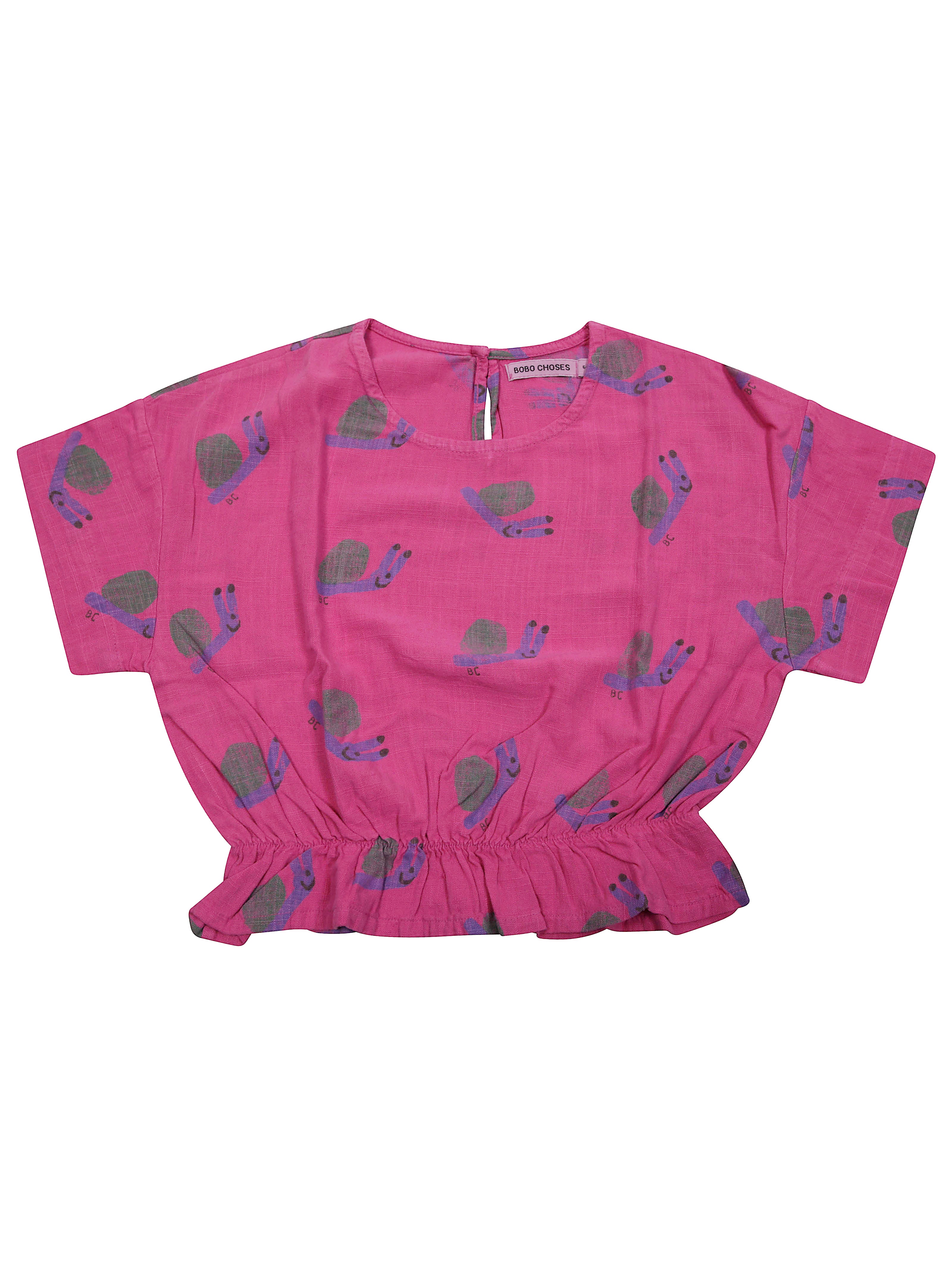 BOBO CHOSES Mini Snail Print Short Sleeve T-Shirt