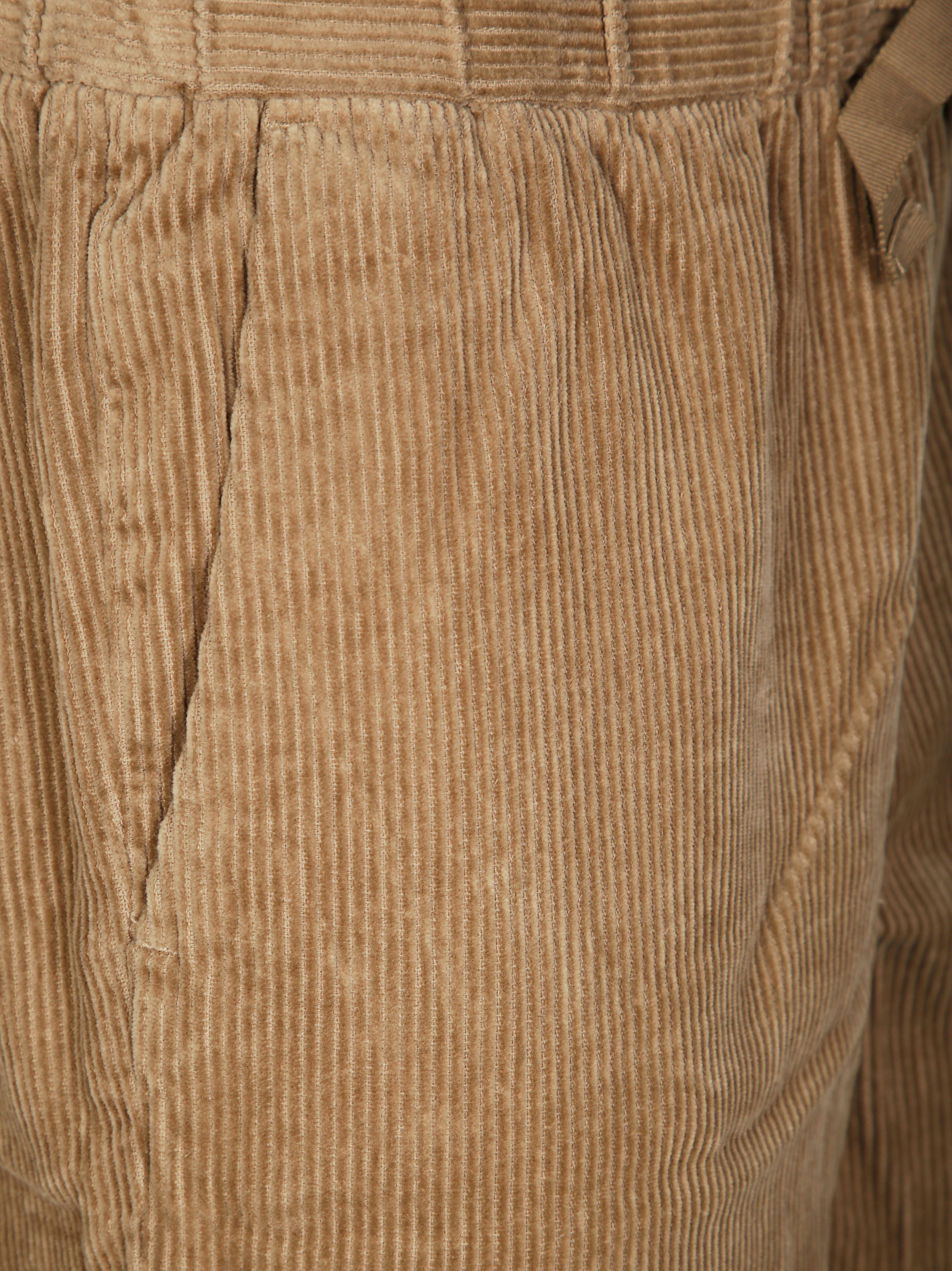 SUN 68 Men's Velvet Striped Trousers - FW25 Collection