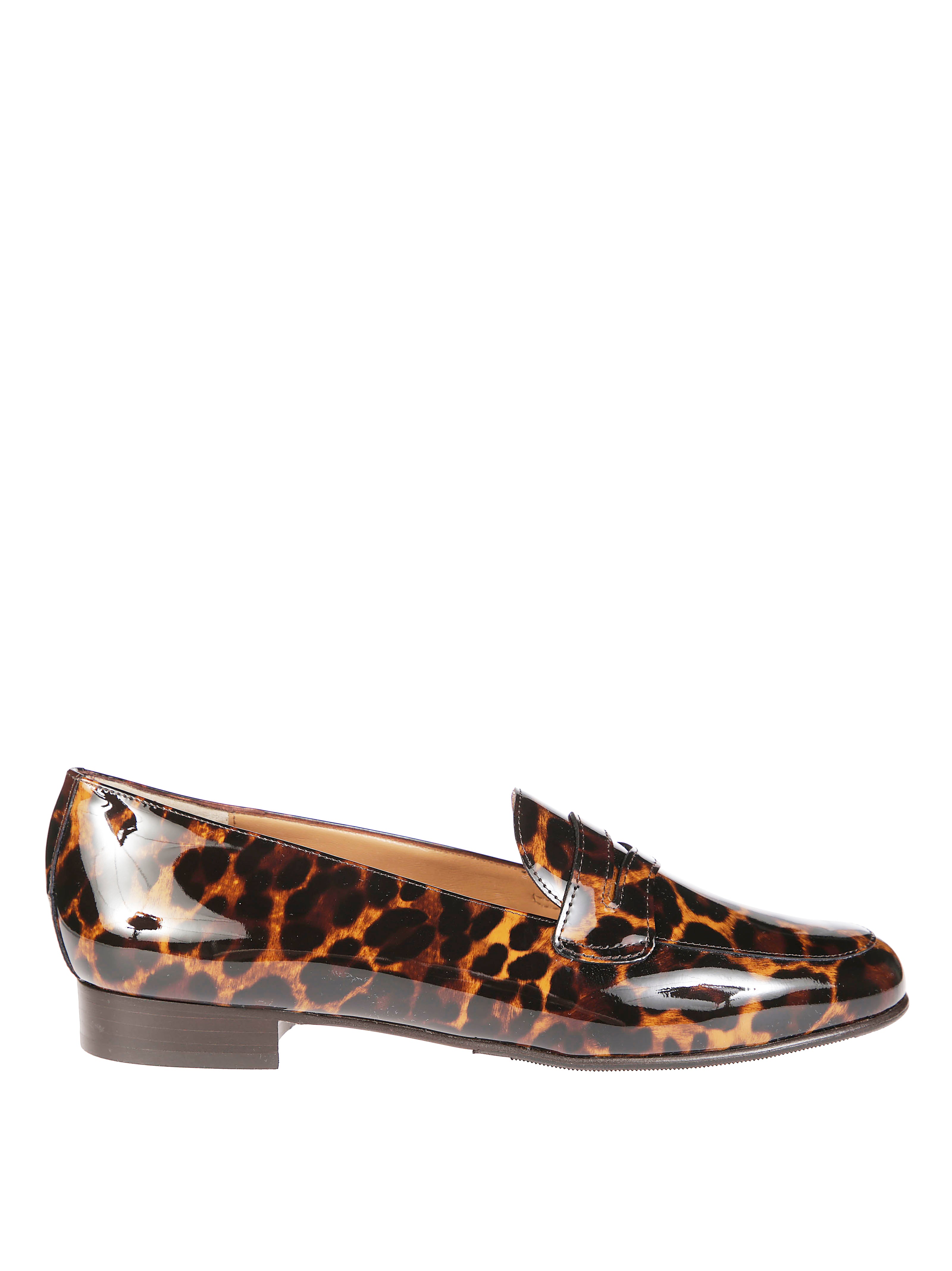 CAREL Leopard Print Loafers with Heel for Men
