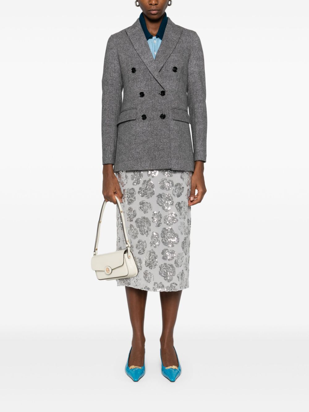 CIRCOLO 1901 Women's Cotton Double-Breasted Jacket