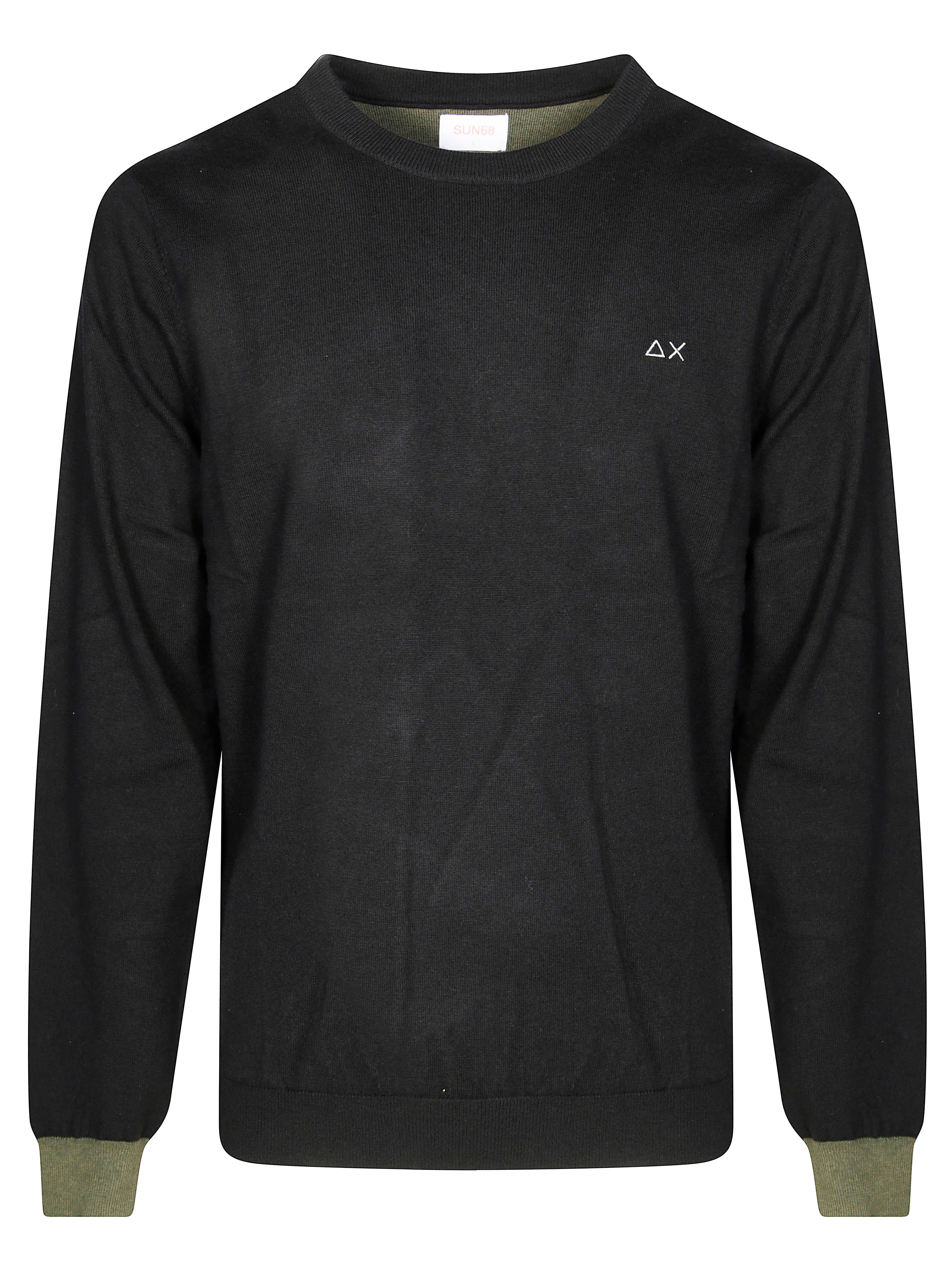 SUN 68 Contrast Patch Crew Neck Sweater for Women