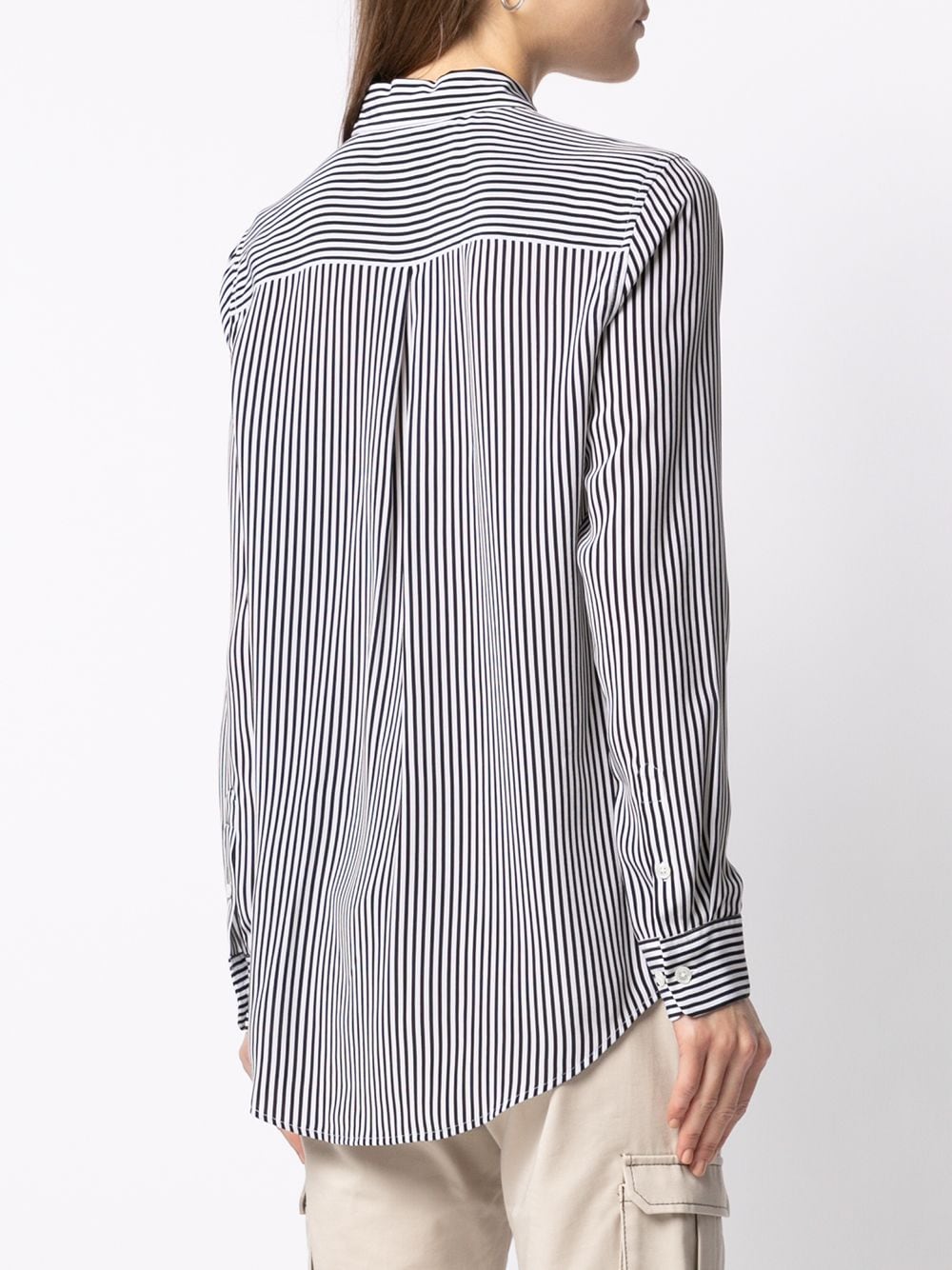 EQUIPMENT Silk Striped Classic Collar Shirt