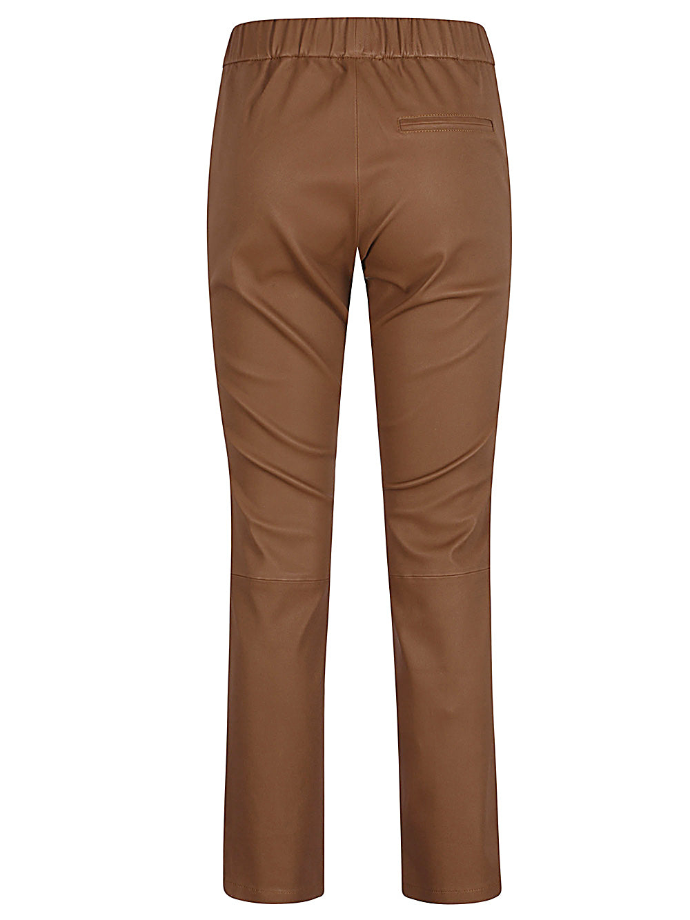 ENES Women’s Relaxed Leather Trousers with Drawstring Waist