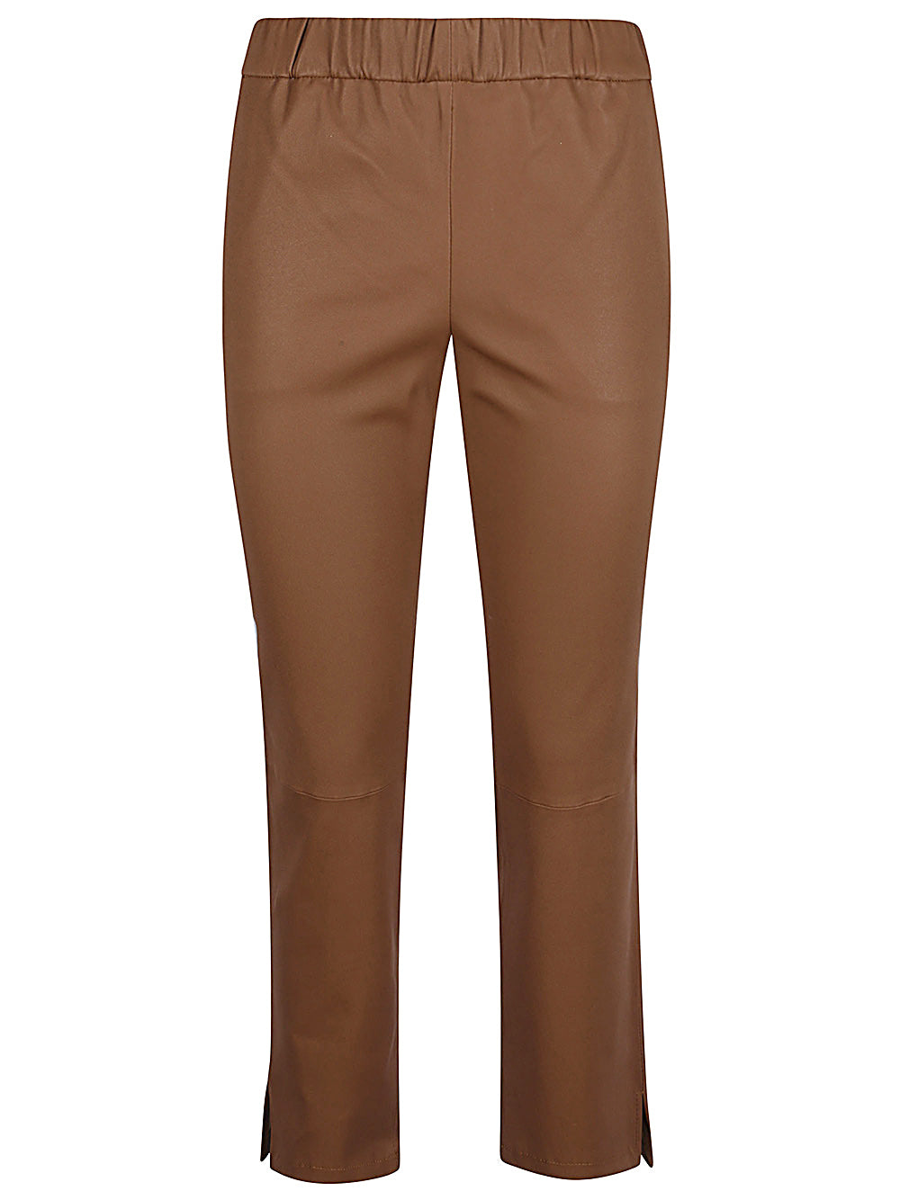 ENES Women’s Relaxed Leather Trousers with Drawstring Waist