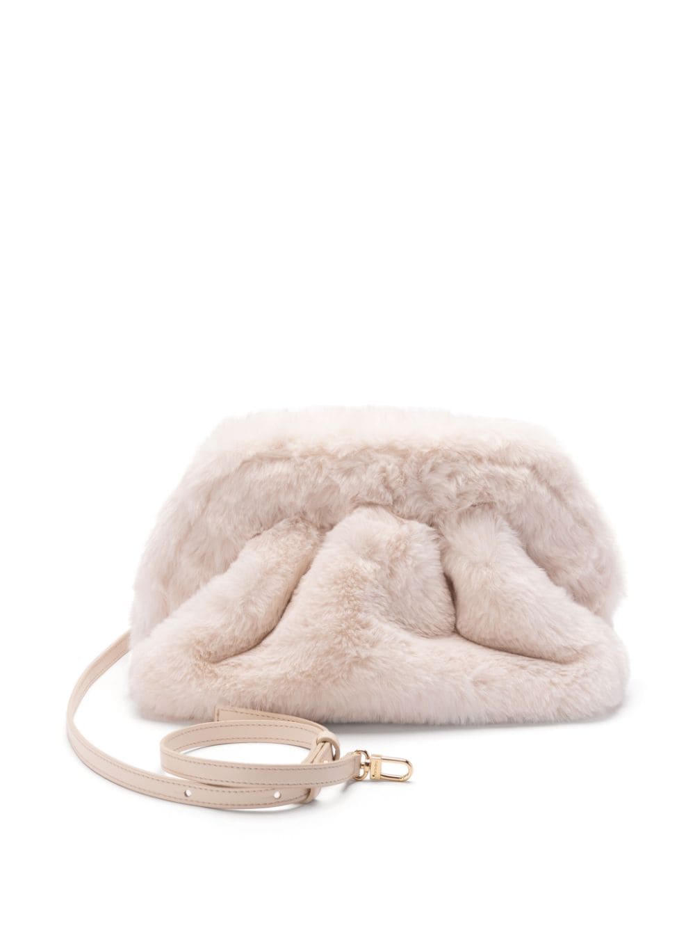 THEMOIRè Mini Faux Fur Clutch with Detachable Strap