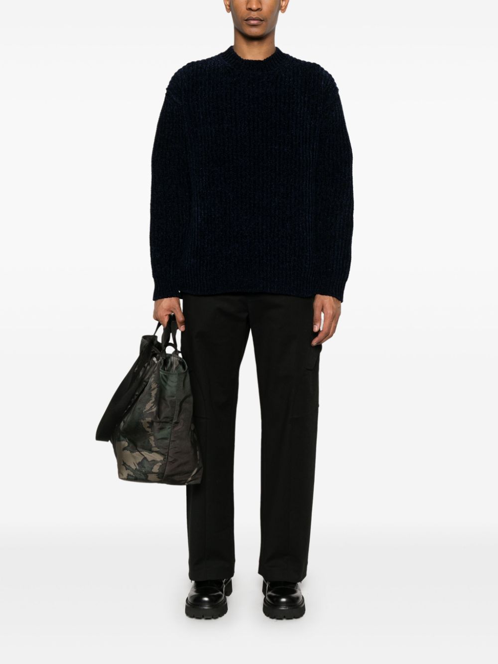 JUNYA WATANABE Ribbed Knit Crew Neck Jumper for Men - FW24