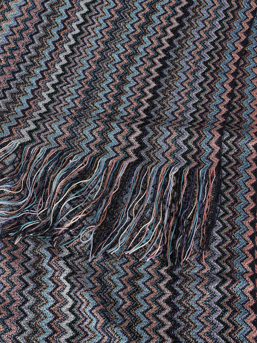 Missoni Fringed Trim Zig-Zag Pattern Scarf for Women
