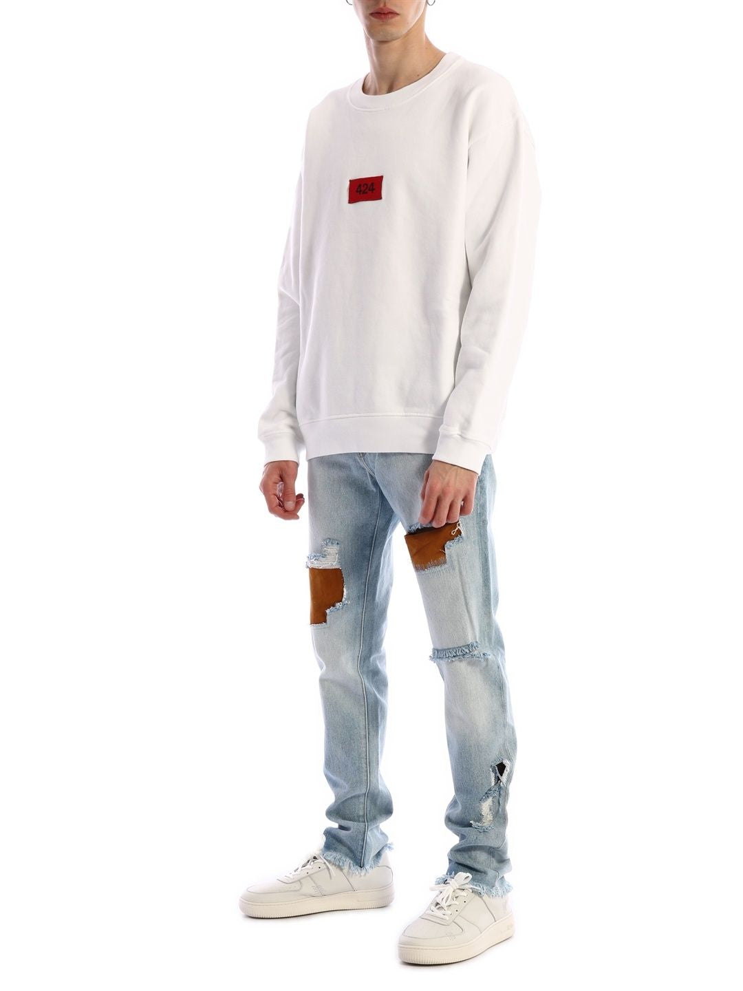 424 Crewneck Sweatshirt with Logo Patch - Size M