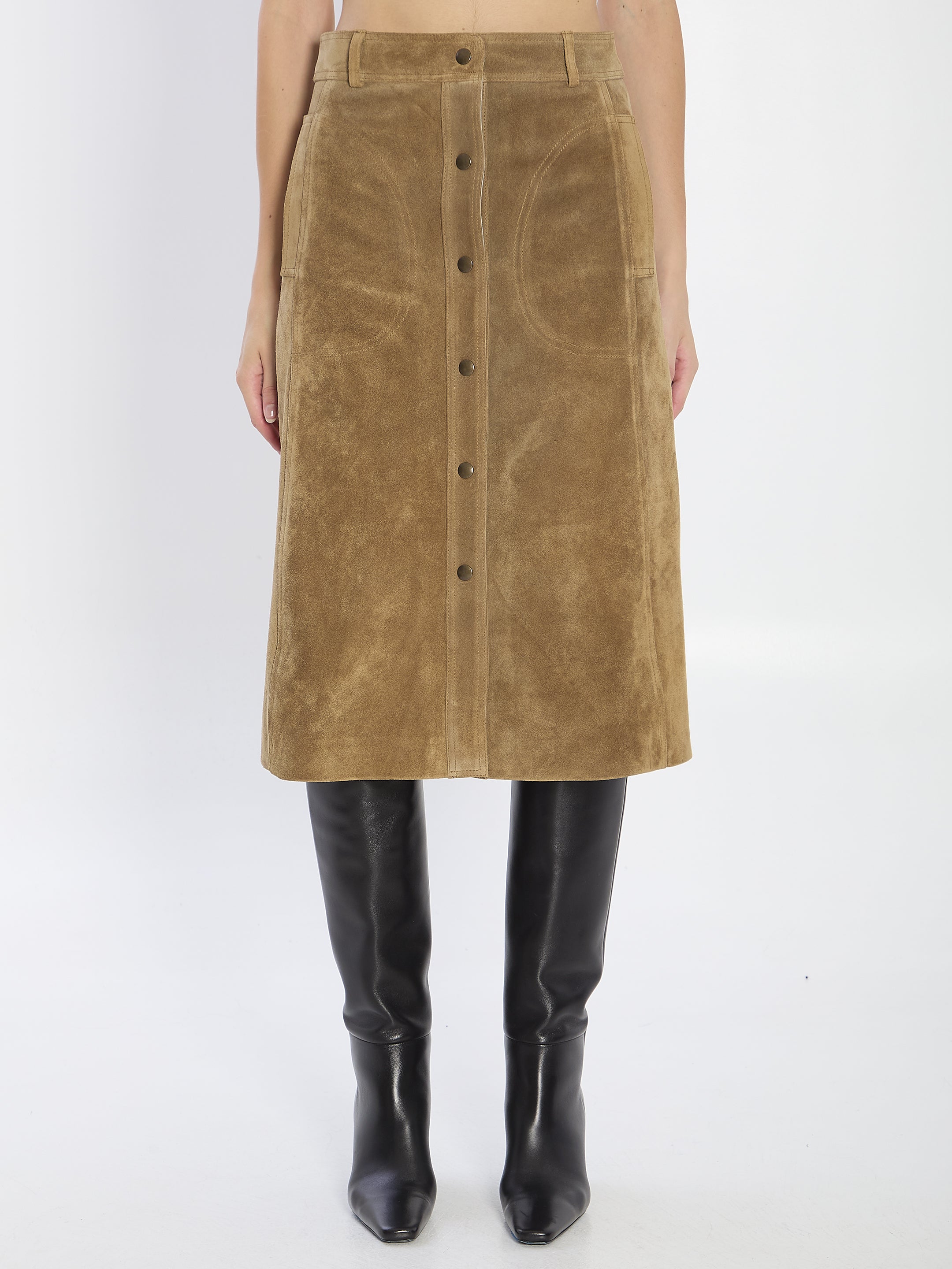 ARMA MIDI SUEDE SKIRT