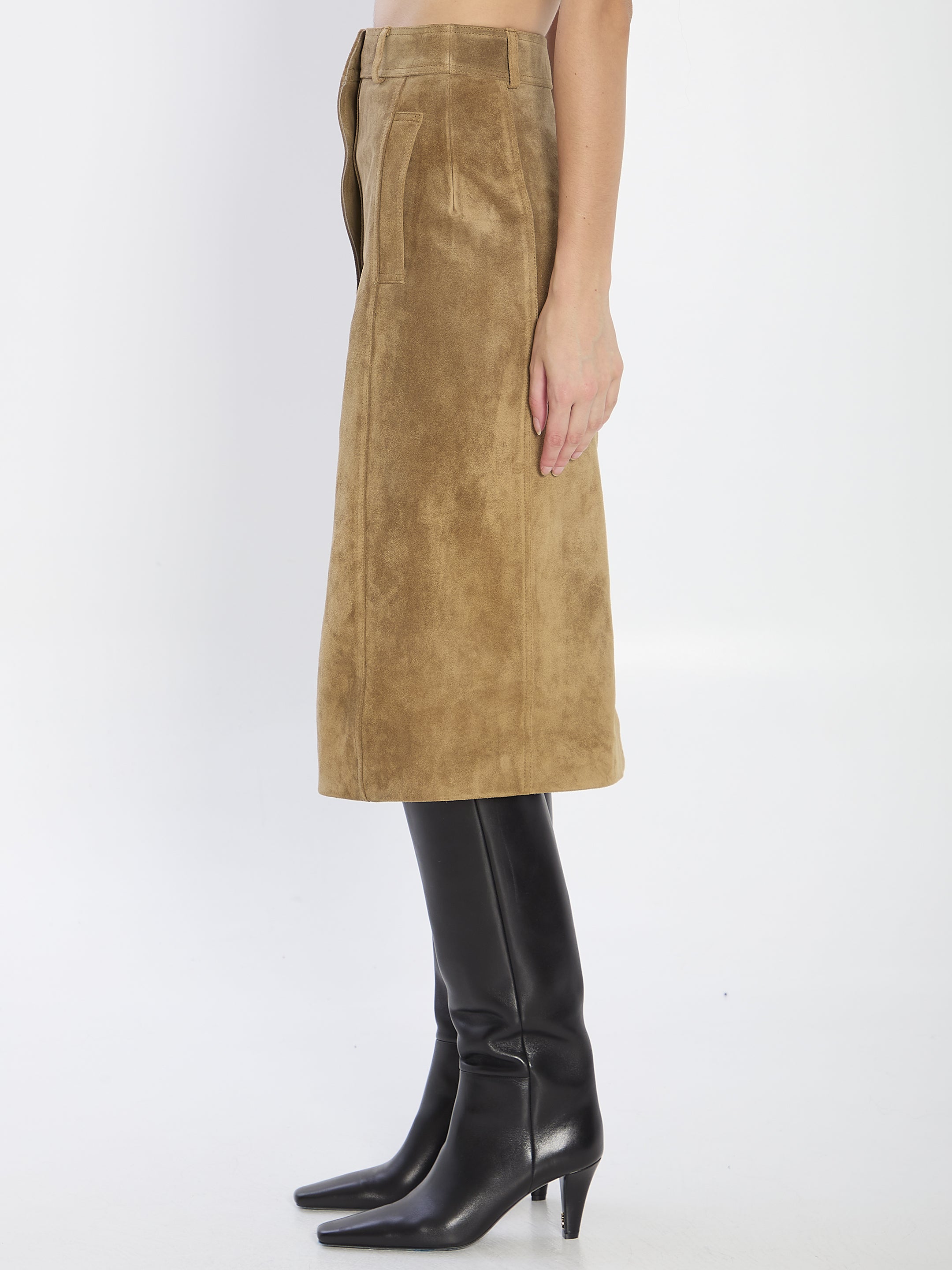 ARMA MIDI SUEDE SKIRT