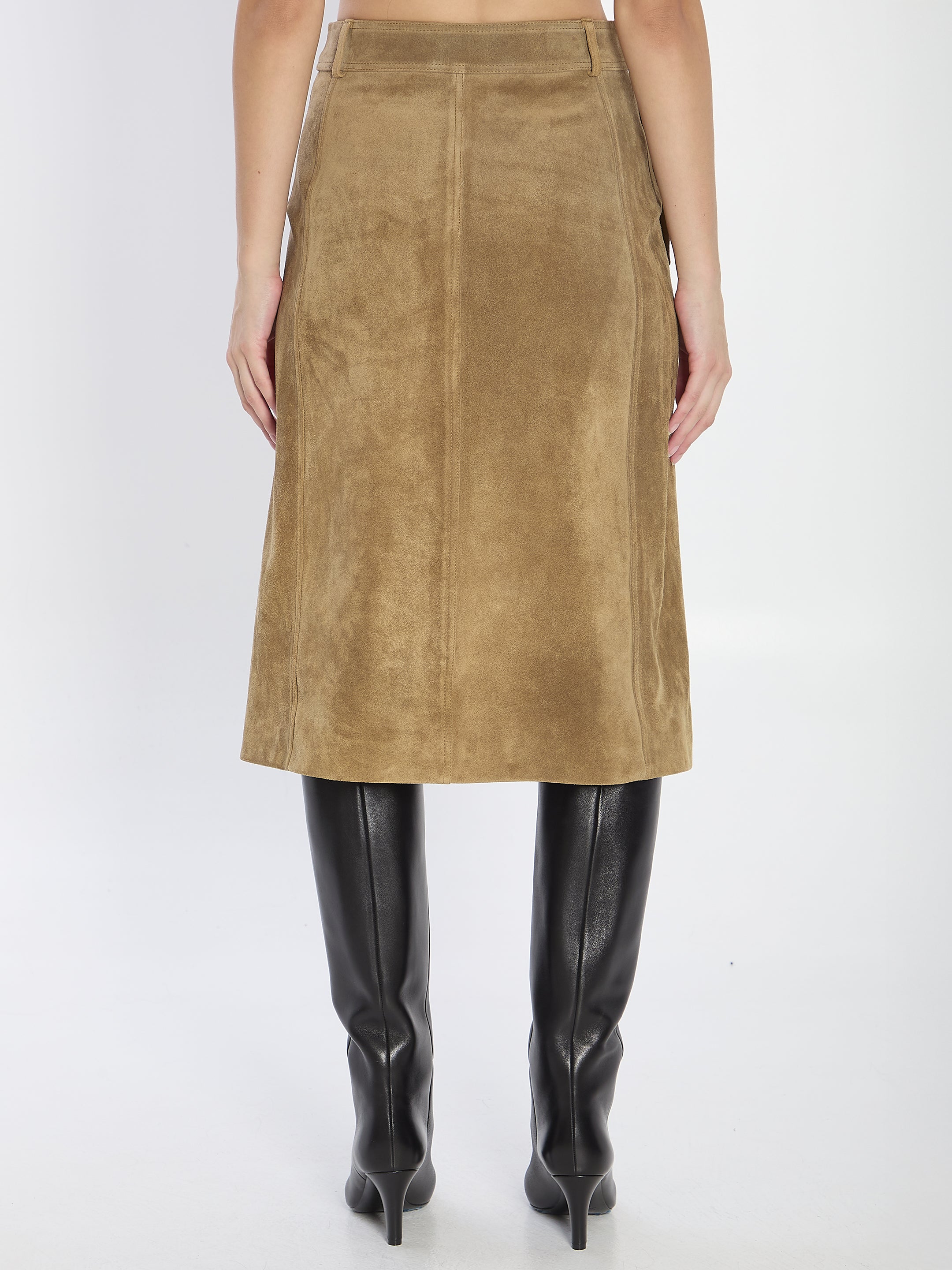ARMA MIDI SUEDE SKIRT