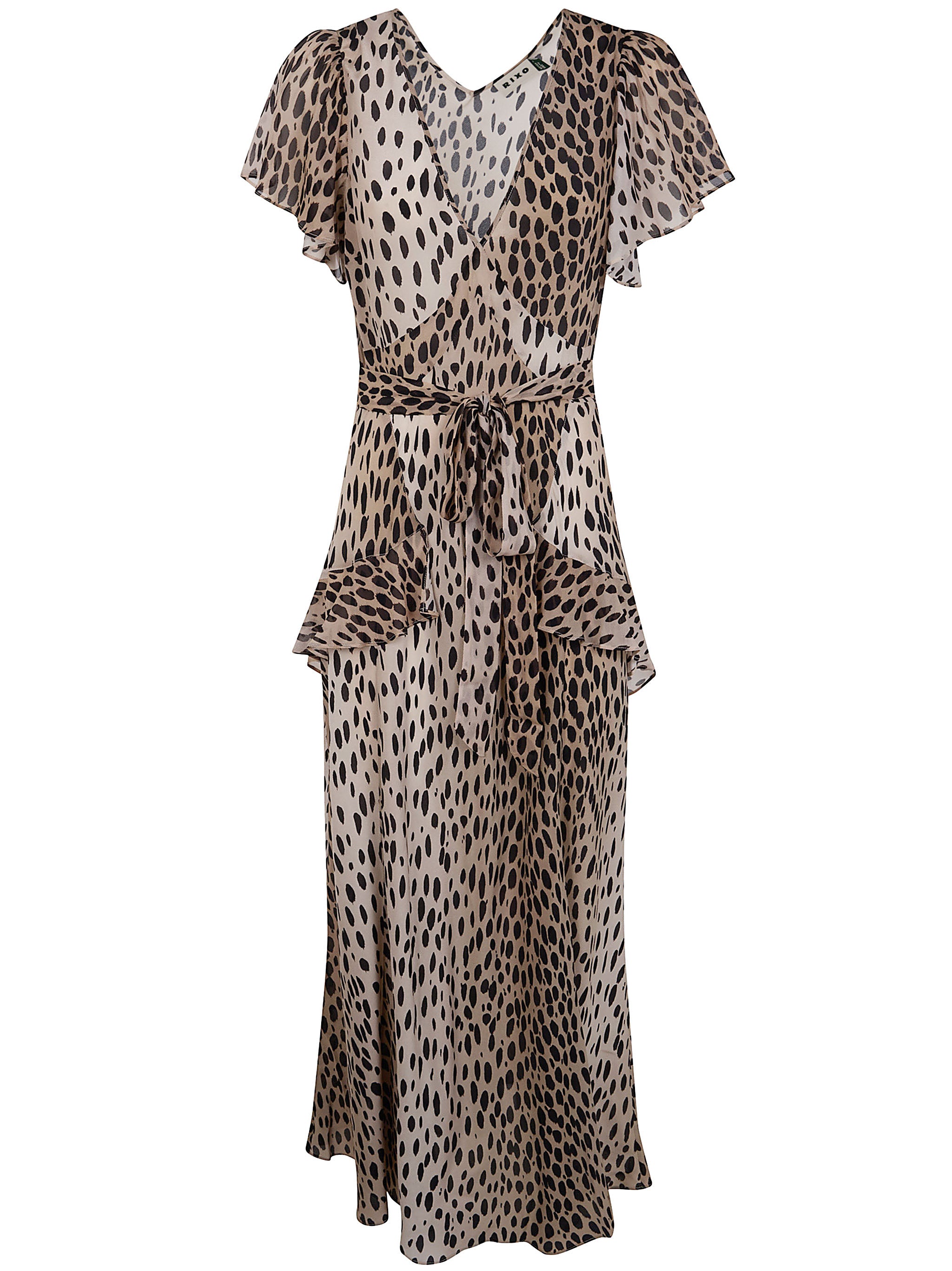 RIXO Mini Dress with Antelope Spot Pattern