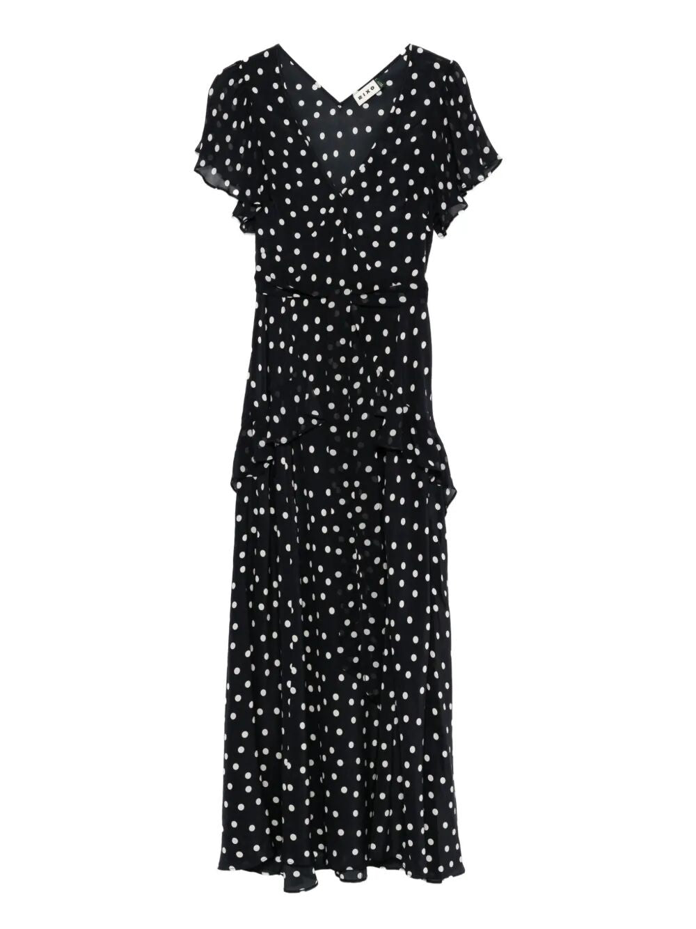 RIXO Mini Bohemia Spot Silk Dress for Women