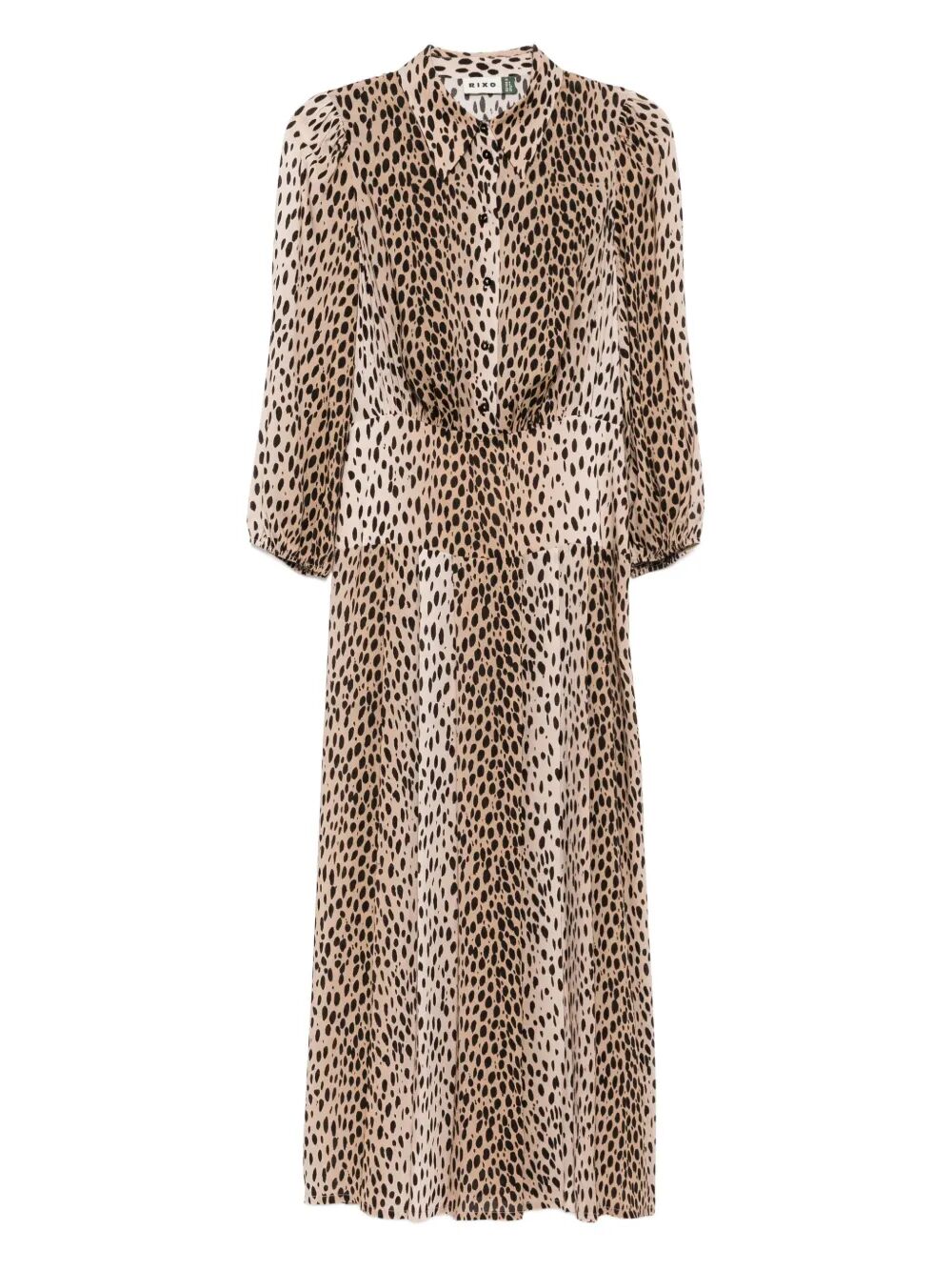 RIXO Mini Dress with Antelope Spot Print for Women