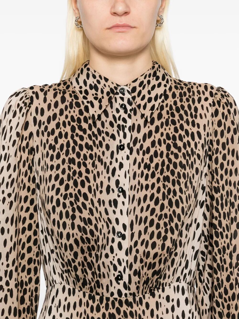 RIXO Mini Dress with Antelope Spot Print for Women
