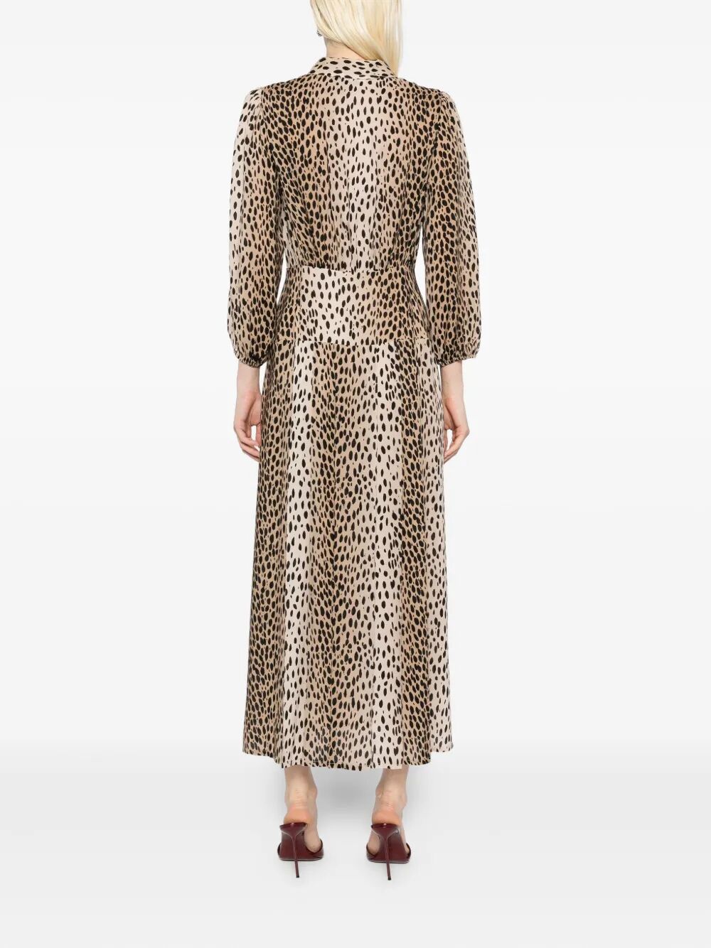 RIXO Mini Dress with Antelope Spot Print for Women