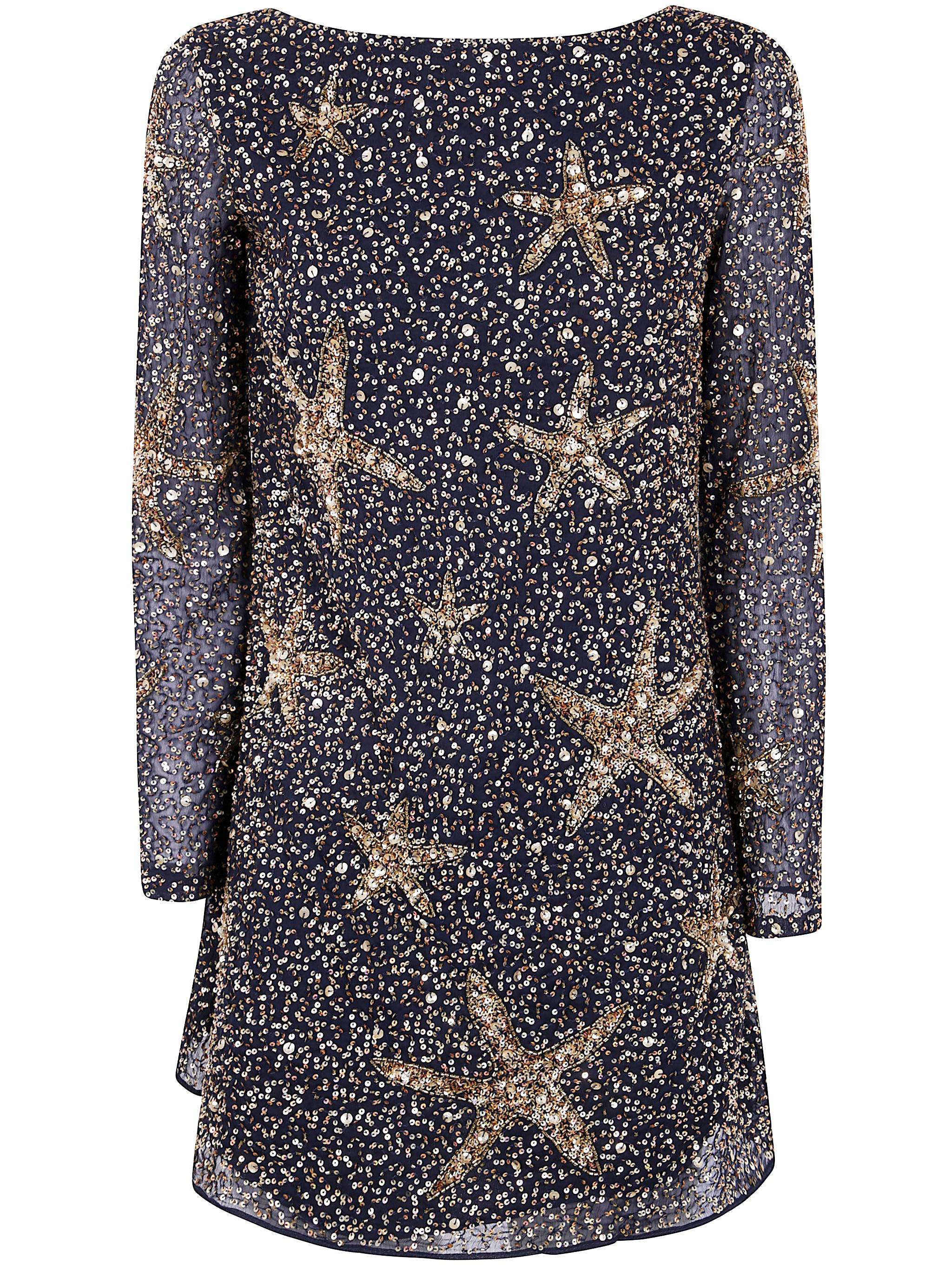 RIXO Mini Dress with Starfish Embellishment