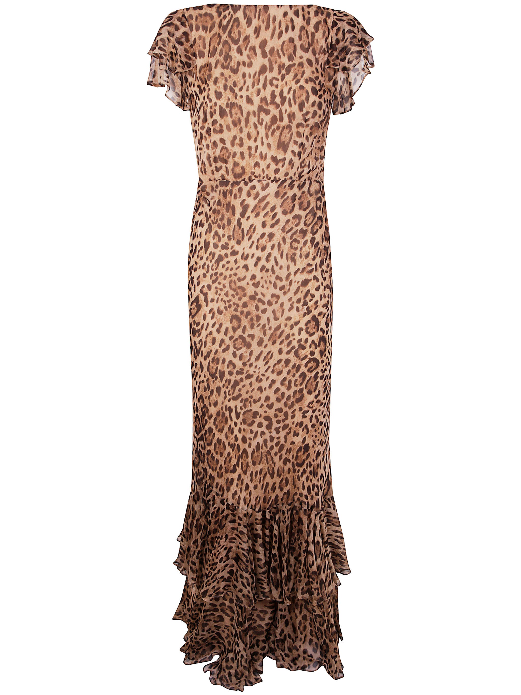 RIXO Mini Dress with Luxe Leopard Print