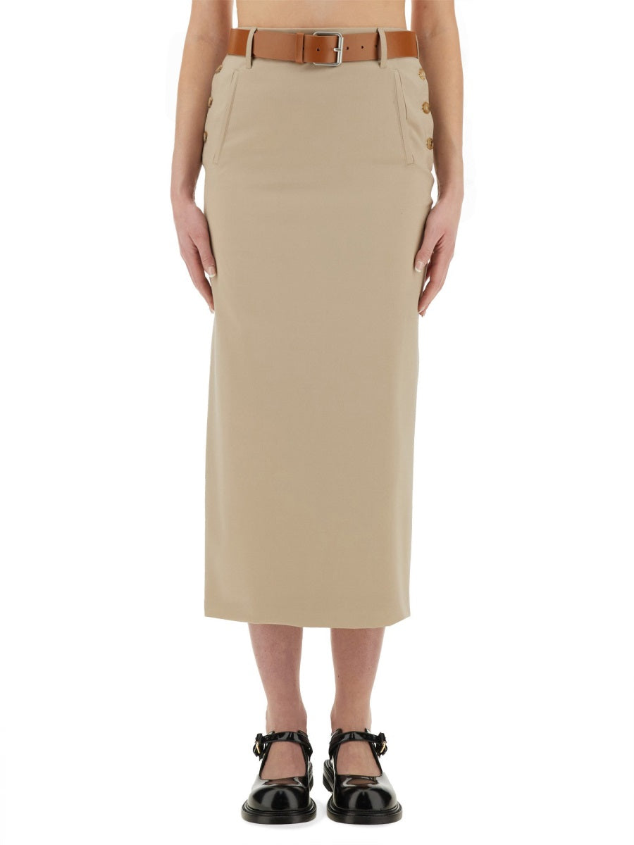 MOSCHINO COUTURE Tailored Twist Long Skirt Size 40