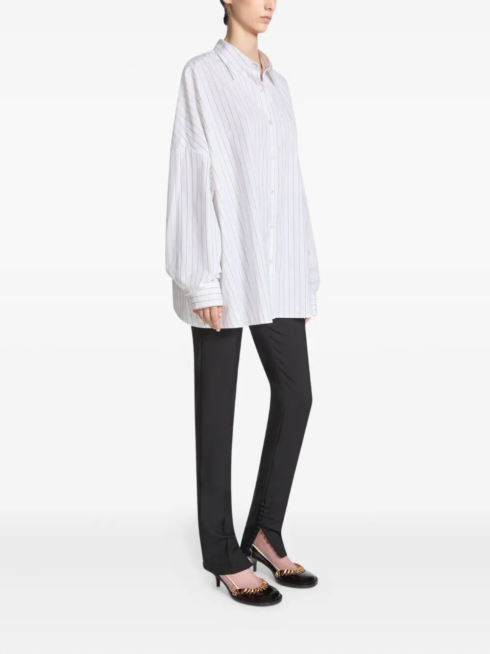 DRIES VAN NOTEN Casia Striped Mini Shirt