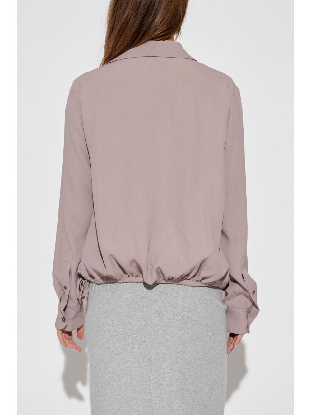 DRIES VAN NOTEN Viscose Blend Drawstring Shirt