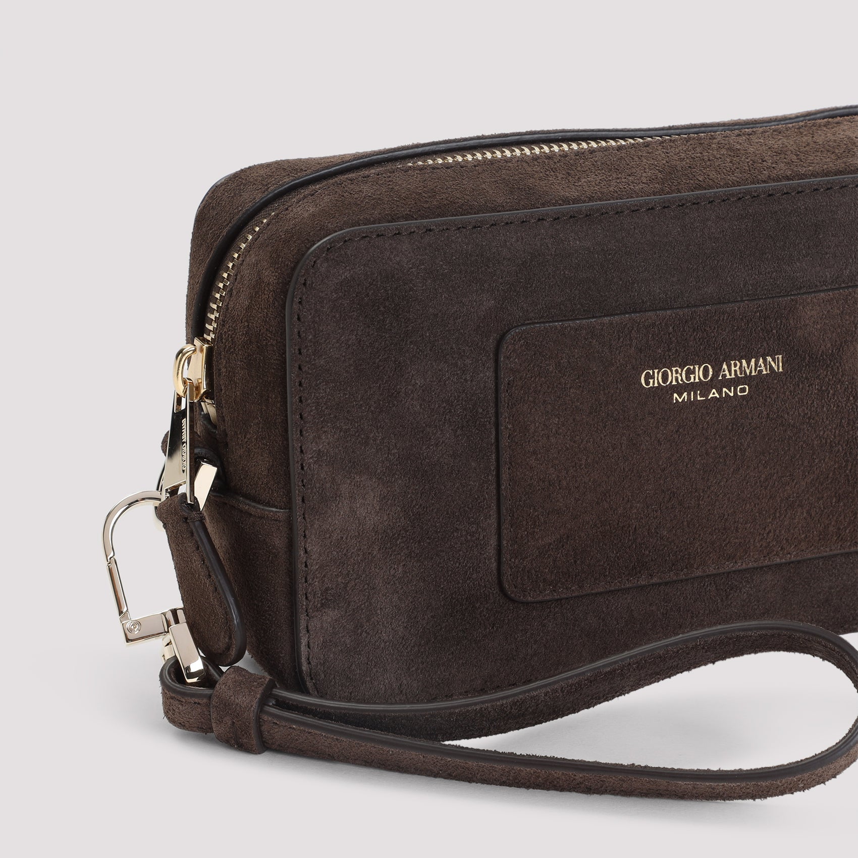 GIORGIO ARMANI 100% Leather Beauty Case - W:18cm H:10cm D:6cm