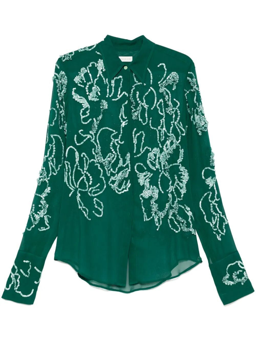 DRIES VAN NOTEN Sequins Embellished Mini Shirt