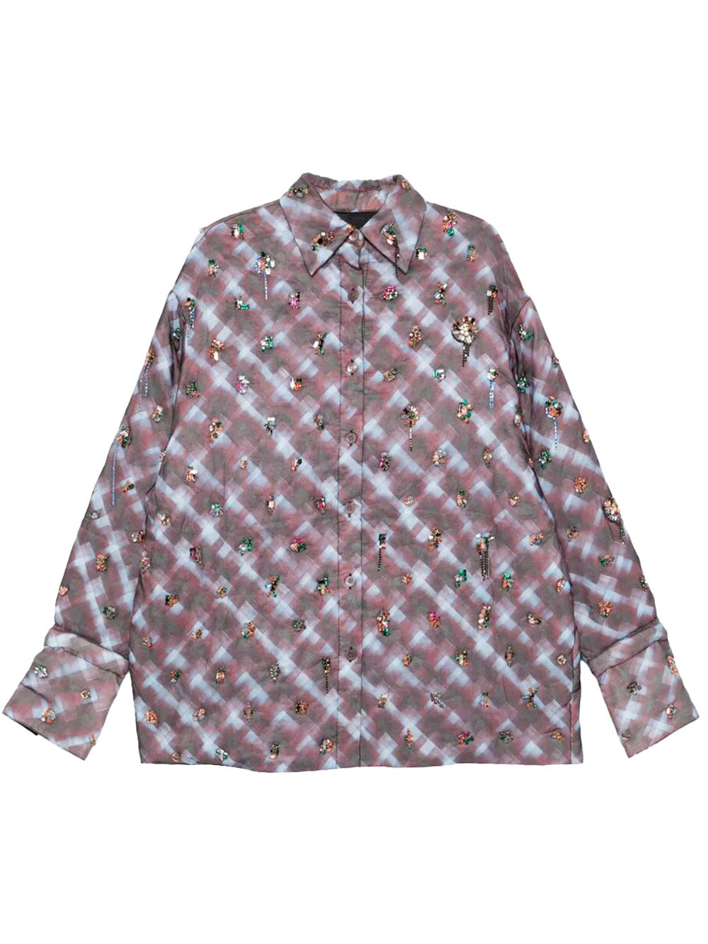 DRIES VAN NOTEN Embroidered Silk Blend Shirt