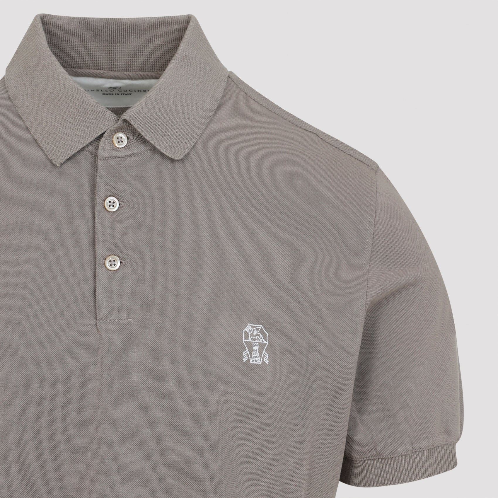 BRUNELLO CUCINELLI Classic Cotton Polo for Men - FW25