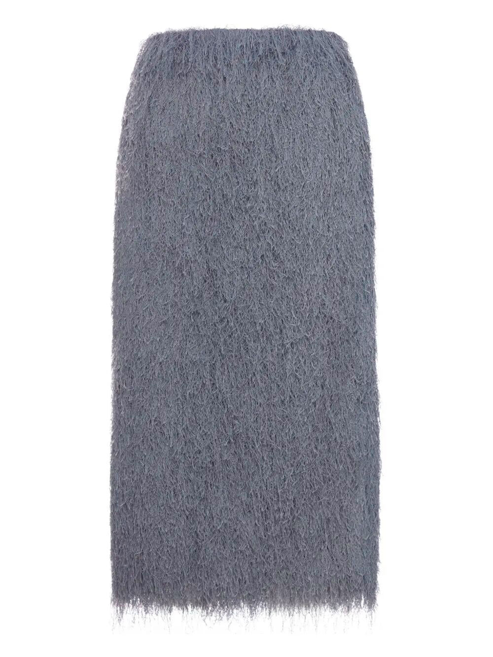 DRIES VAN NOTEN Lightweight Fringed Midi Skirt