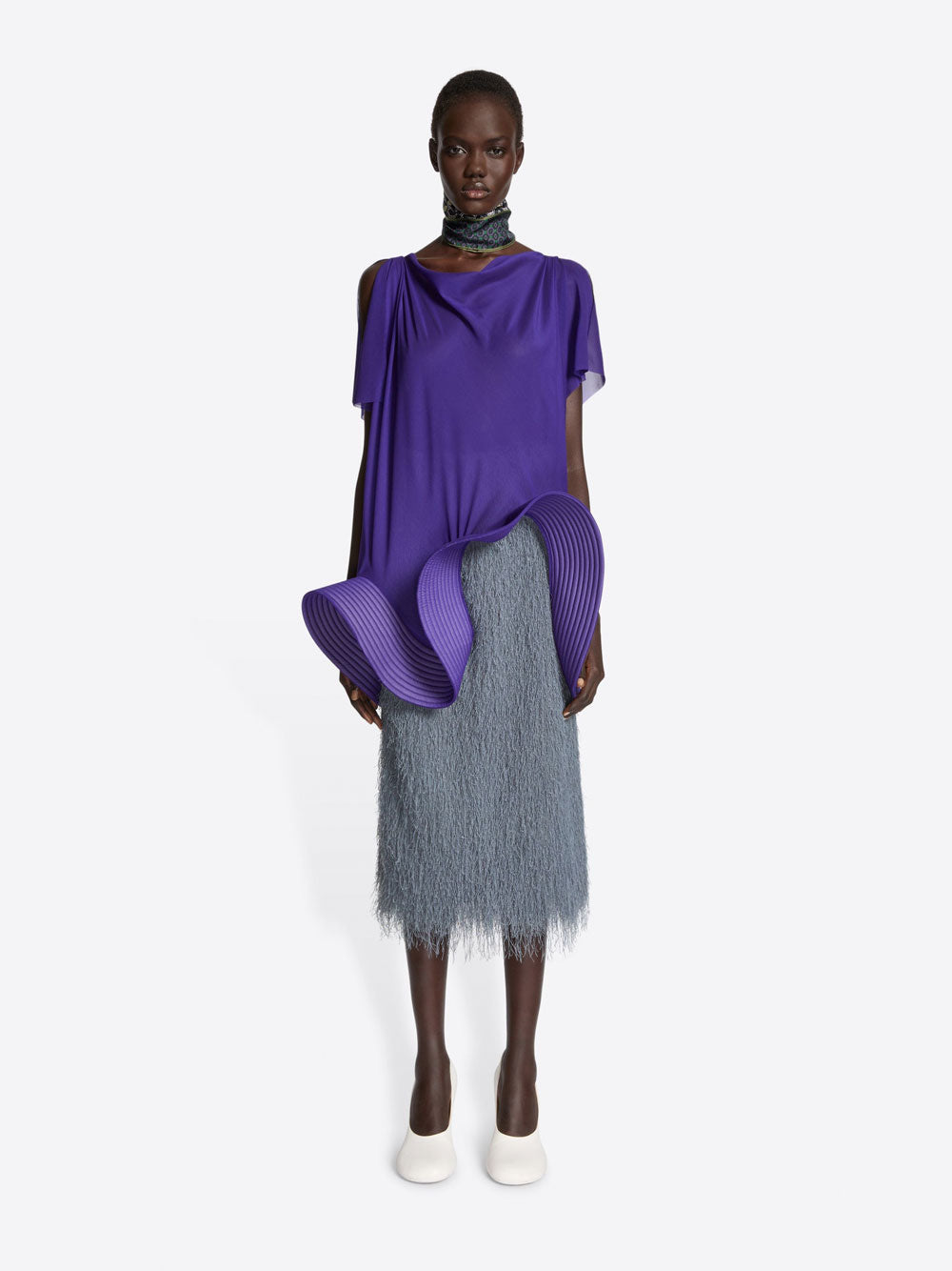 DRIES VAN NOTEN Lightweight Fringed Midi Skirt