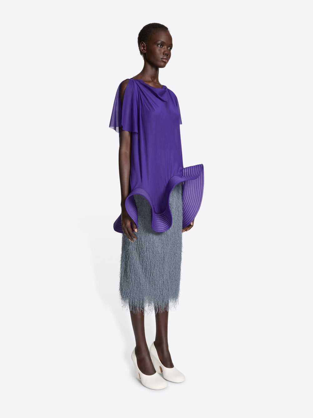 DRIES VAN NOTEN Lightweight Fringed Midi Skirt