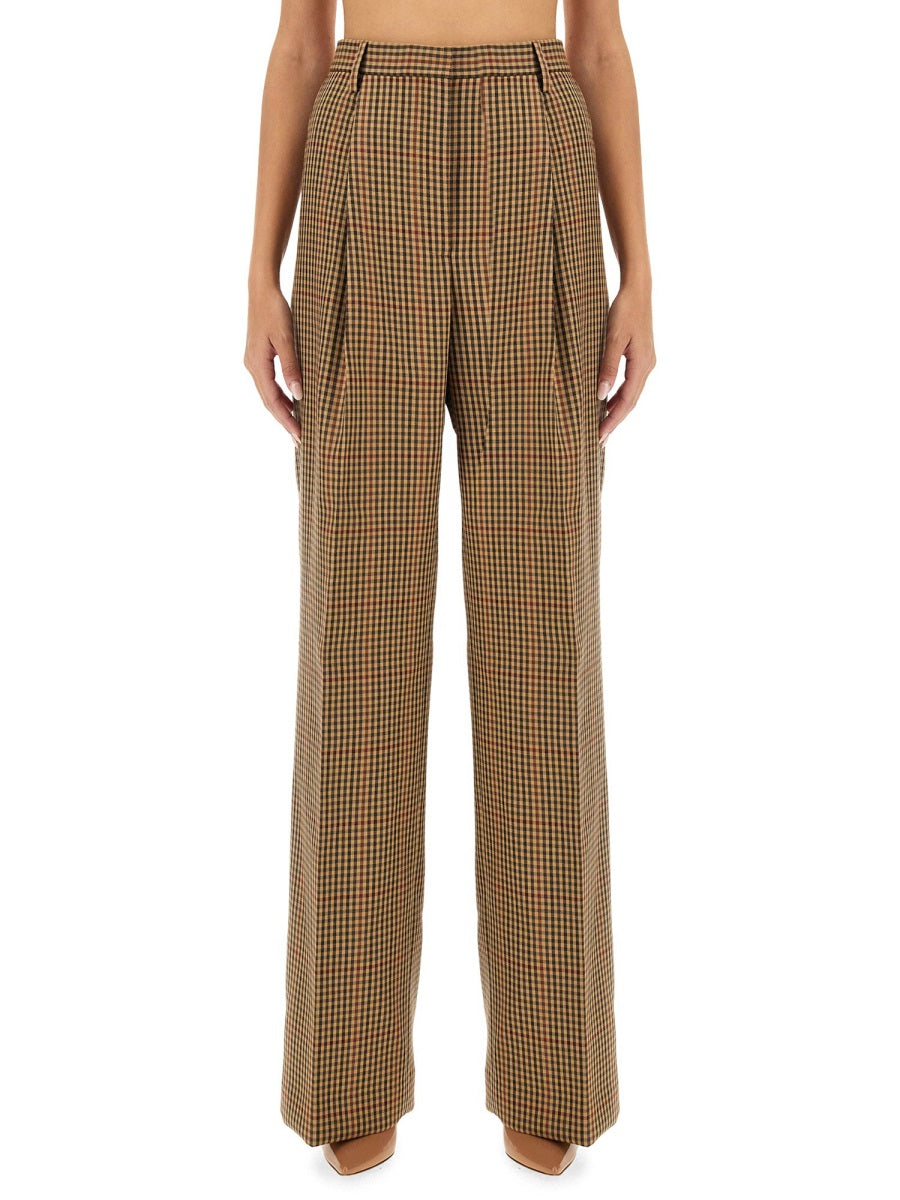 DRIES VAN NOTEN Regular Fit Pants with Check Pattern - Size 38