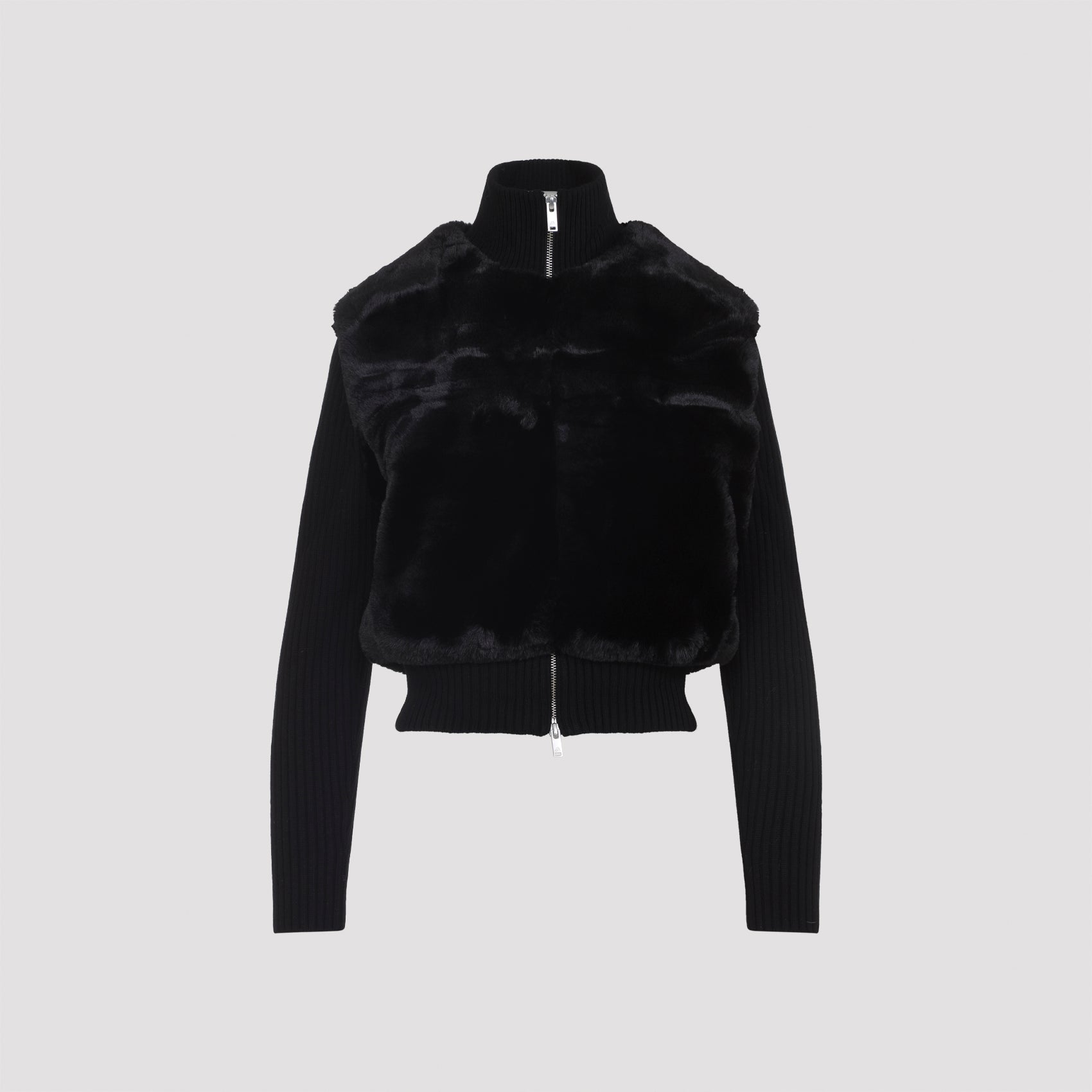 MOOSE KNUCKLES Men's Faux Fur Padded Bunny Sweater