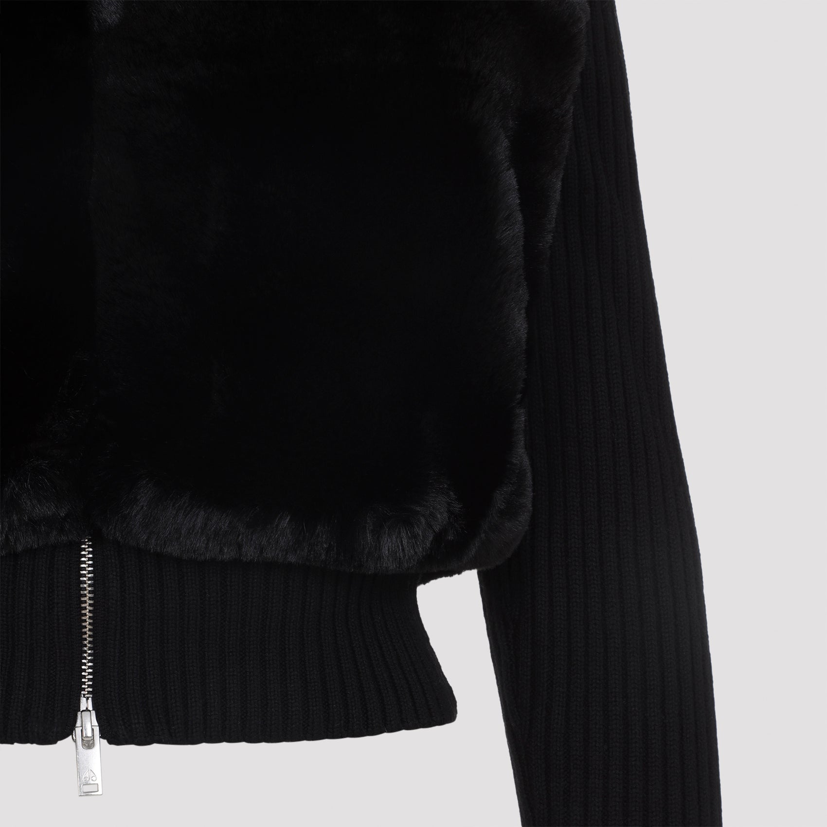 MOOSE KNUCKLES Men's Faux Fur Padded Bunny Sweater