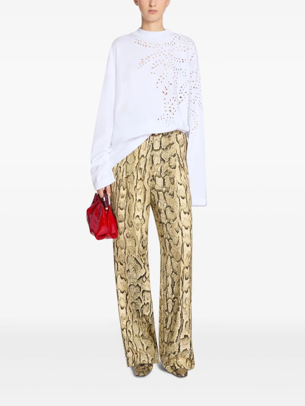 DRIES VAN NOTEN Wide Fit Jacquard Pants - Size 36 FR